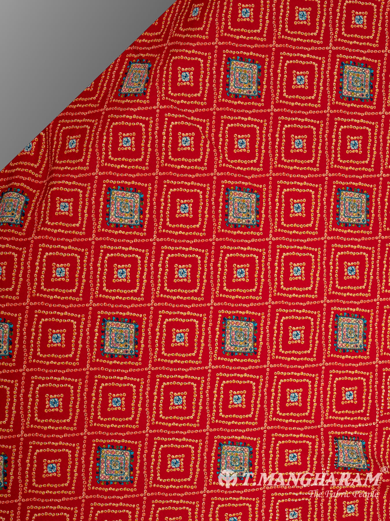 Red Crepe Fabric - EC8938 view-2