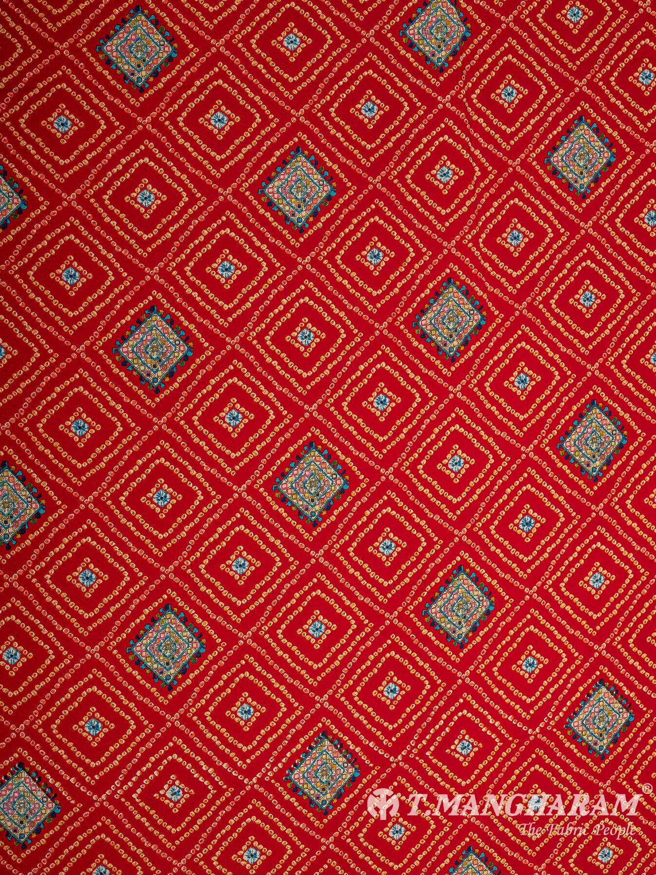 Red Crepe Fabric - EC8938 view-3