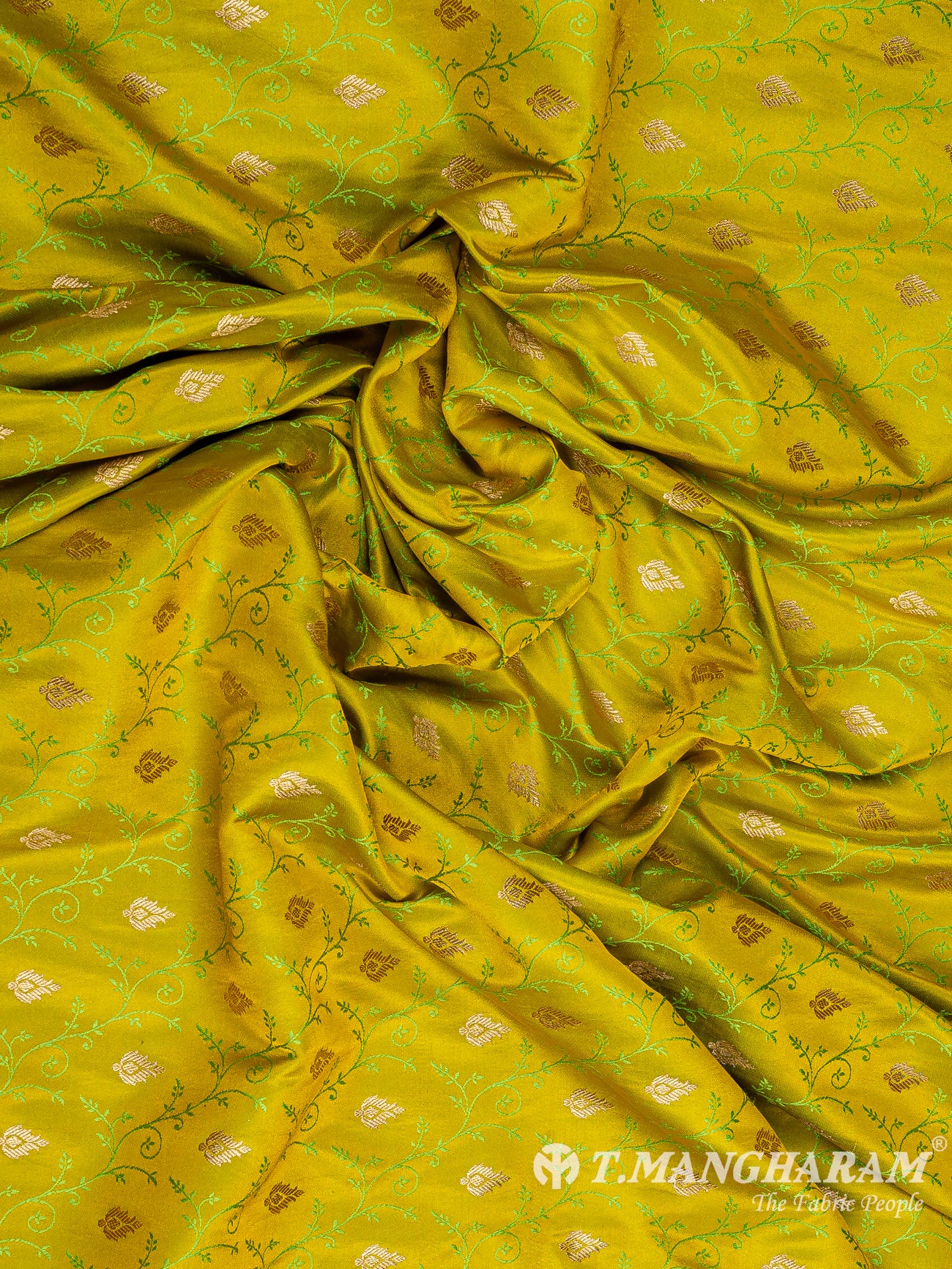 Green Banaras Fabric - EC9450 view-4