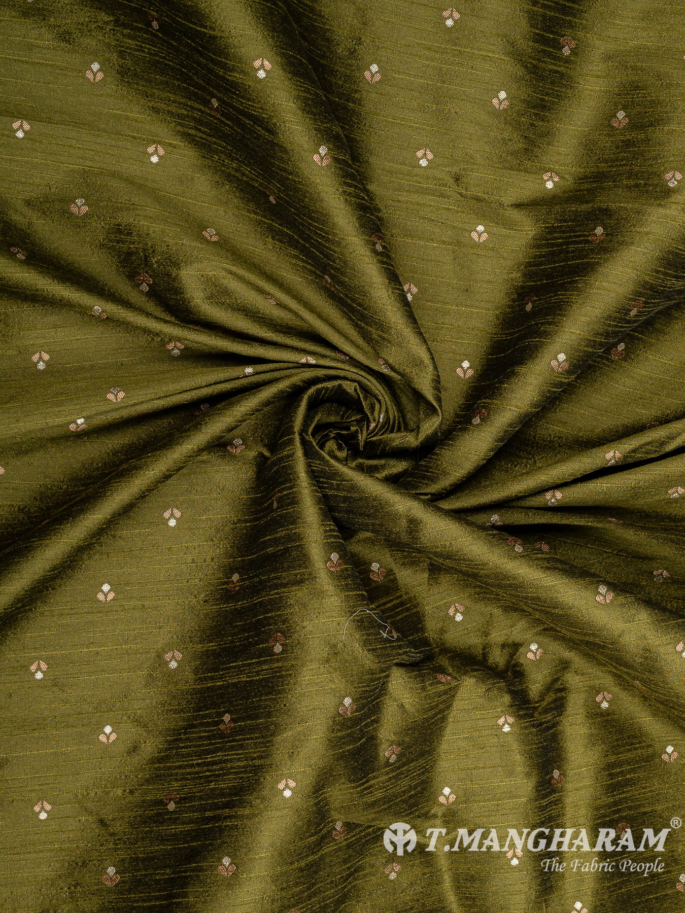 Green Semi Banaras Fabric - EC10138 view-1