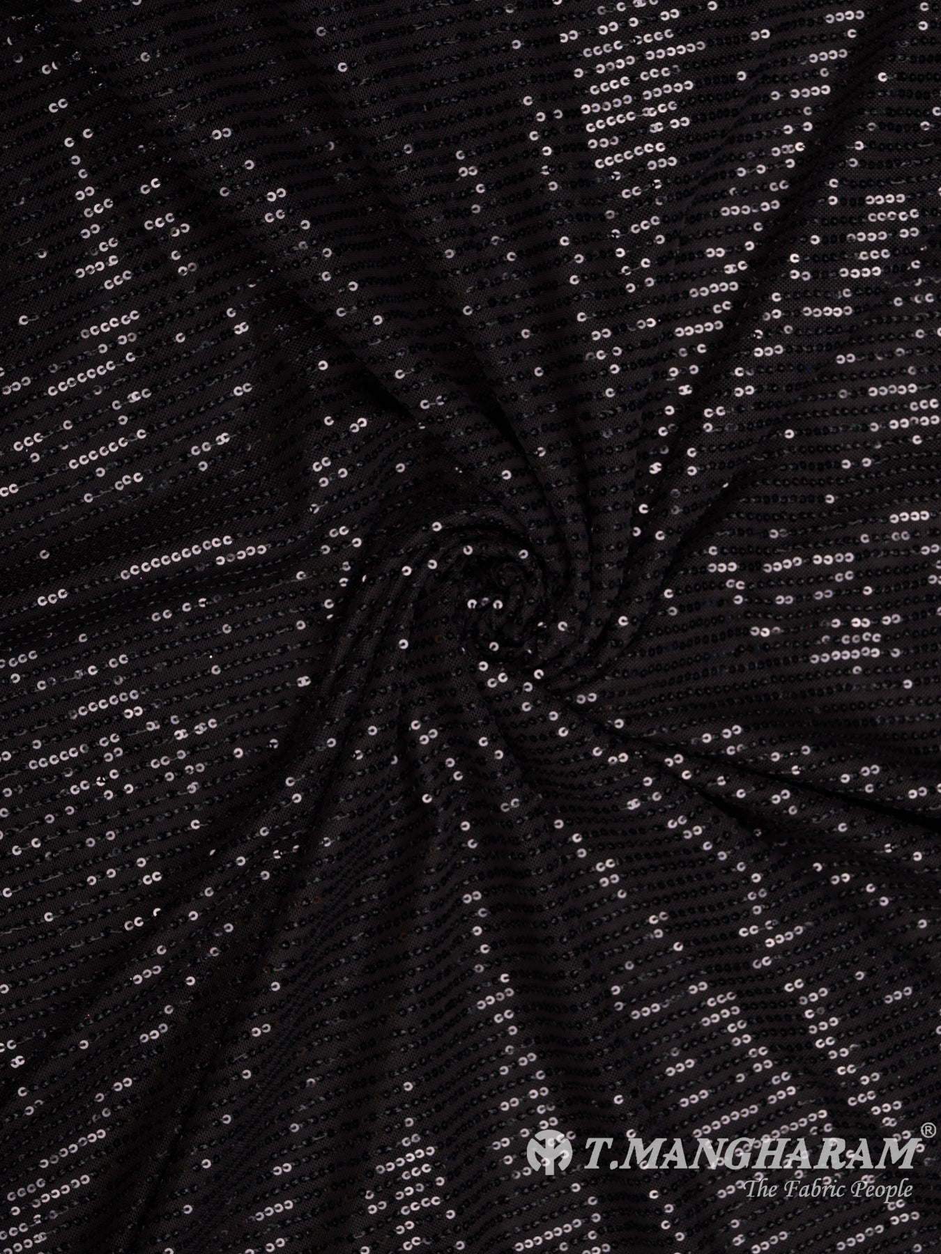 Black Fancy Net Fabric - EC8586 view-1