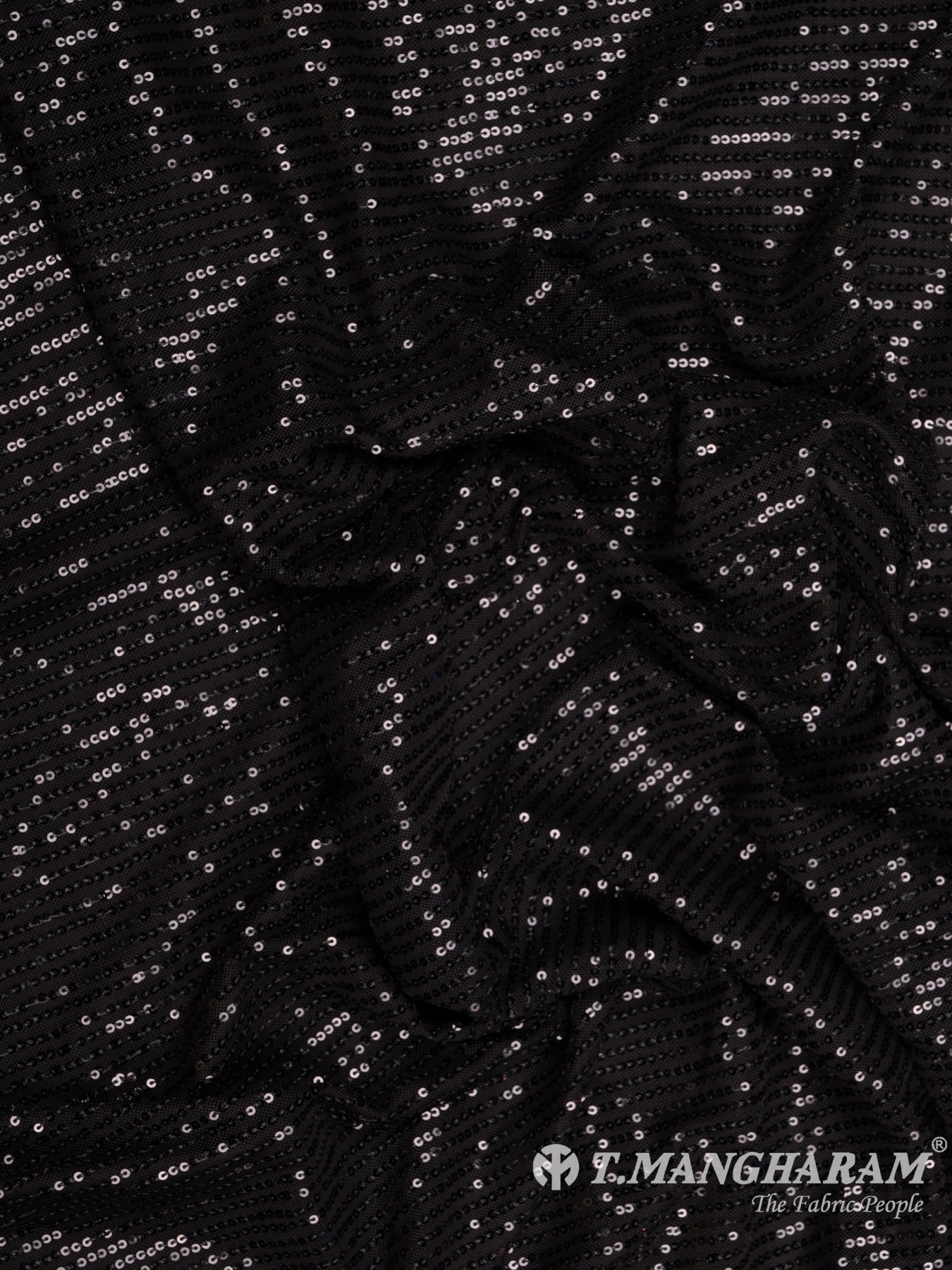 Black Fancy Net Fabric - EC8586 view-4