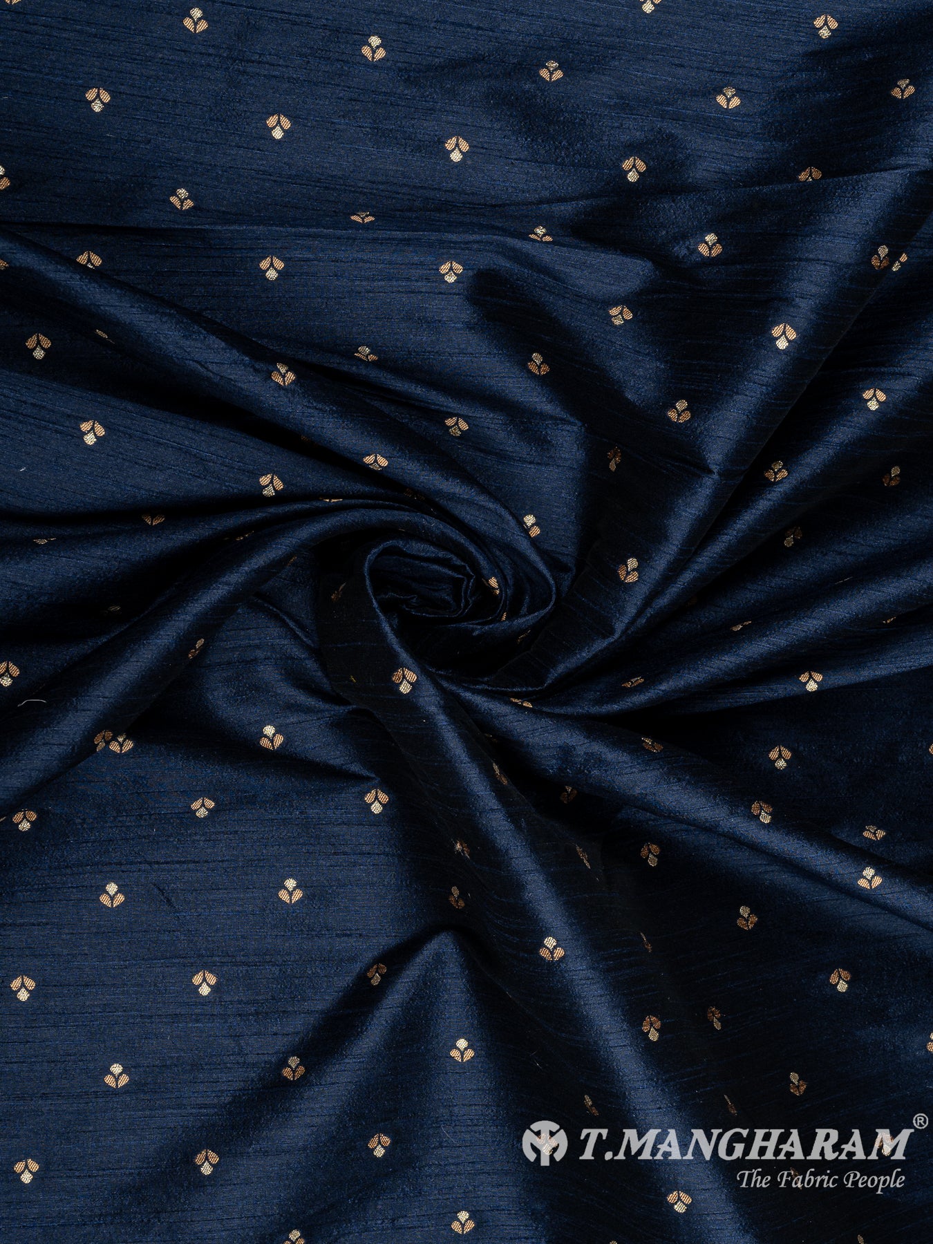 Blue Semi Banaras Fabric - EC10128 view-1