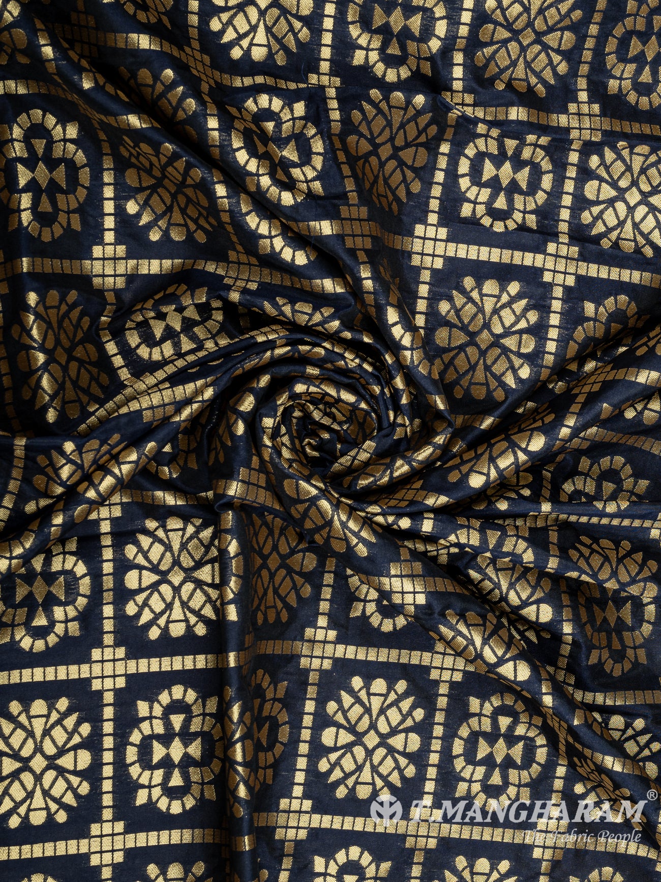 Black Banaras Fabric - EC9465 view-1