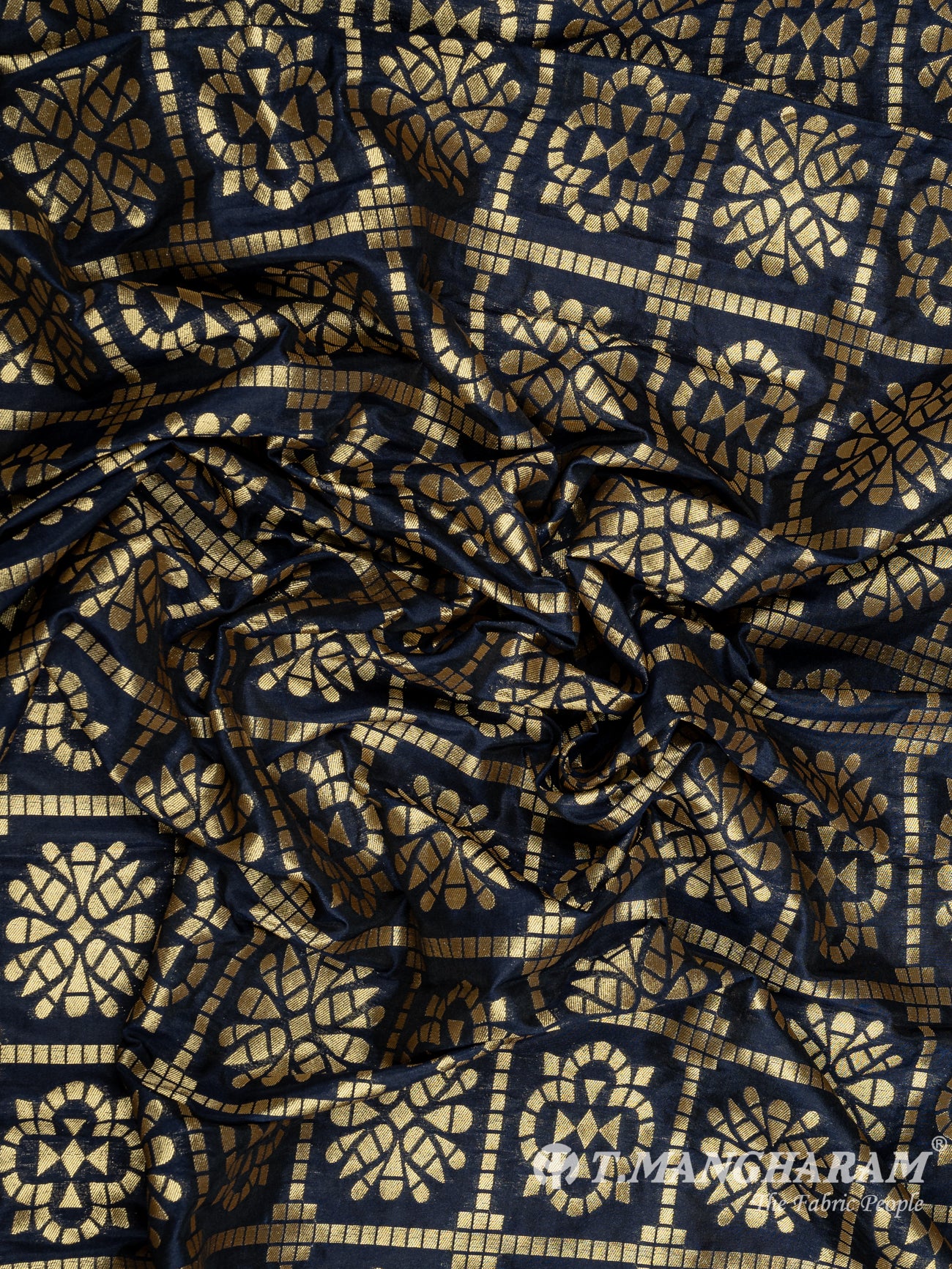 Black Banaras Fabric - EC9465 view-4