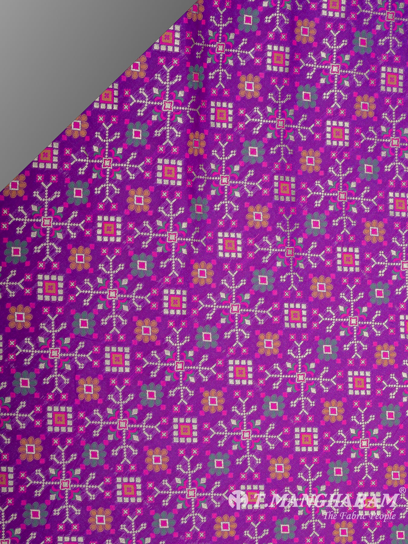 Purple Banaras Fabric - EB6592 view-2
