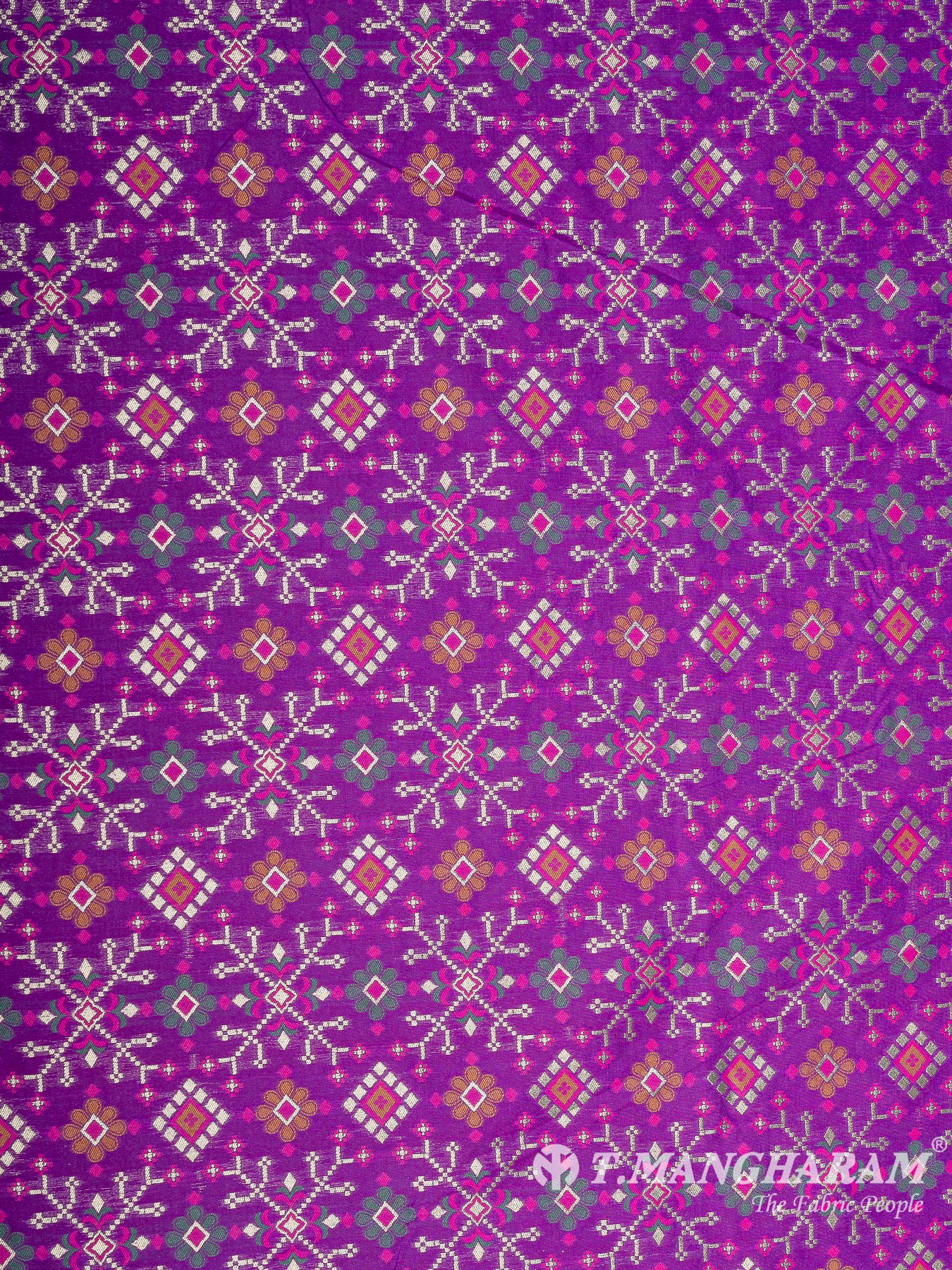 Purple Banaras Fabric - EB6592 view-4