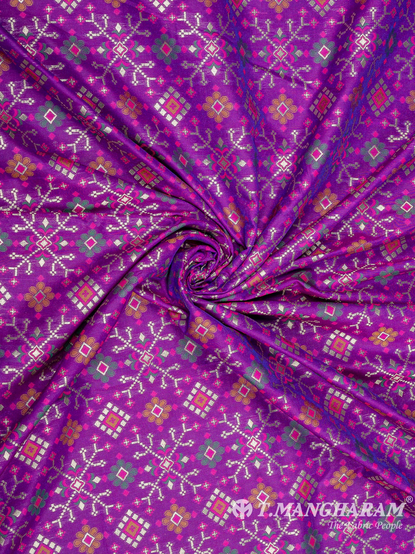 Purple Banaras Fabric - EB6592 view-1