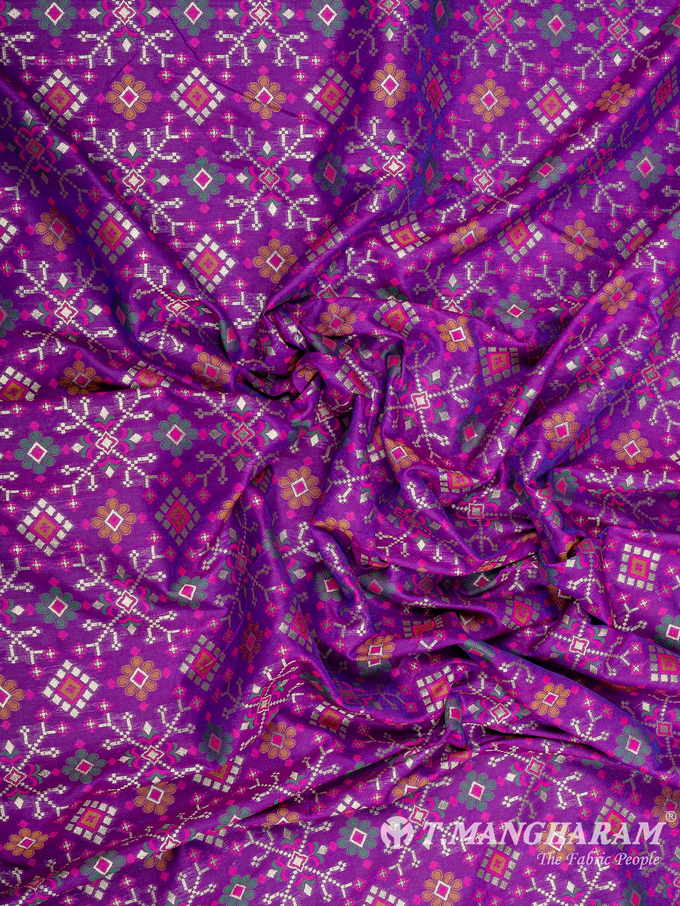 Purple Banaras Fabric - EB6592 view-5