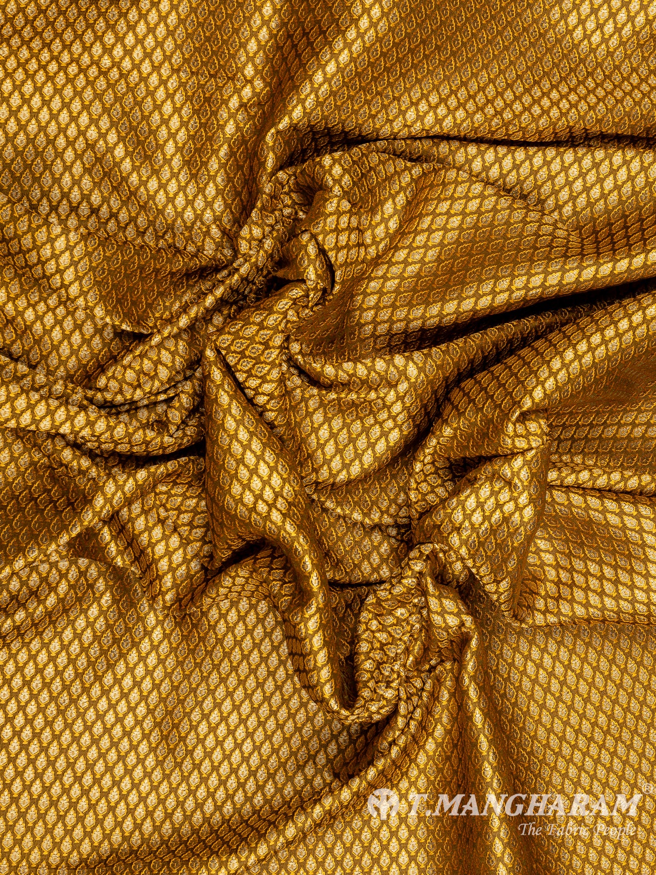 Yellow Banaras Fabric - EC9461 view-4