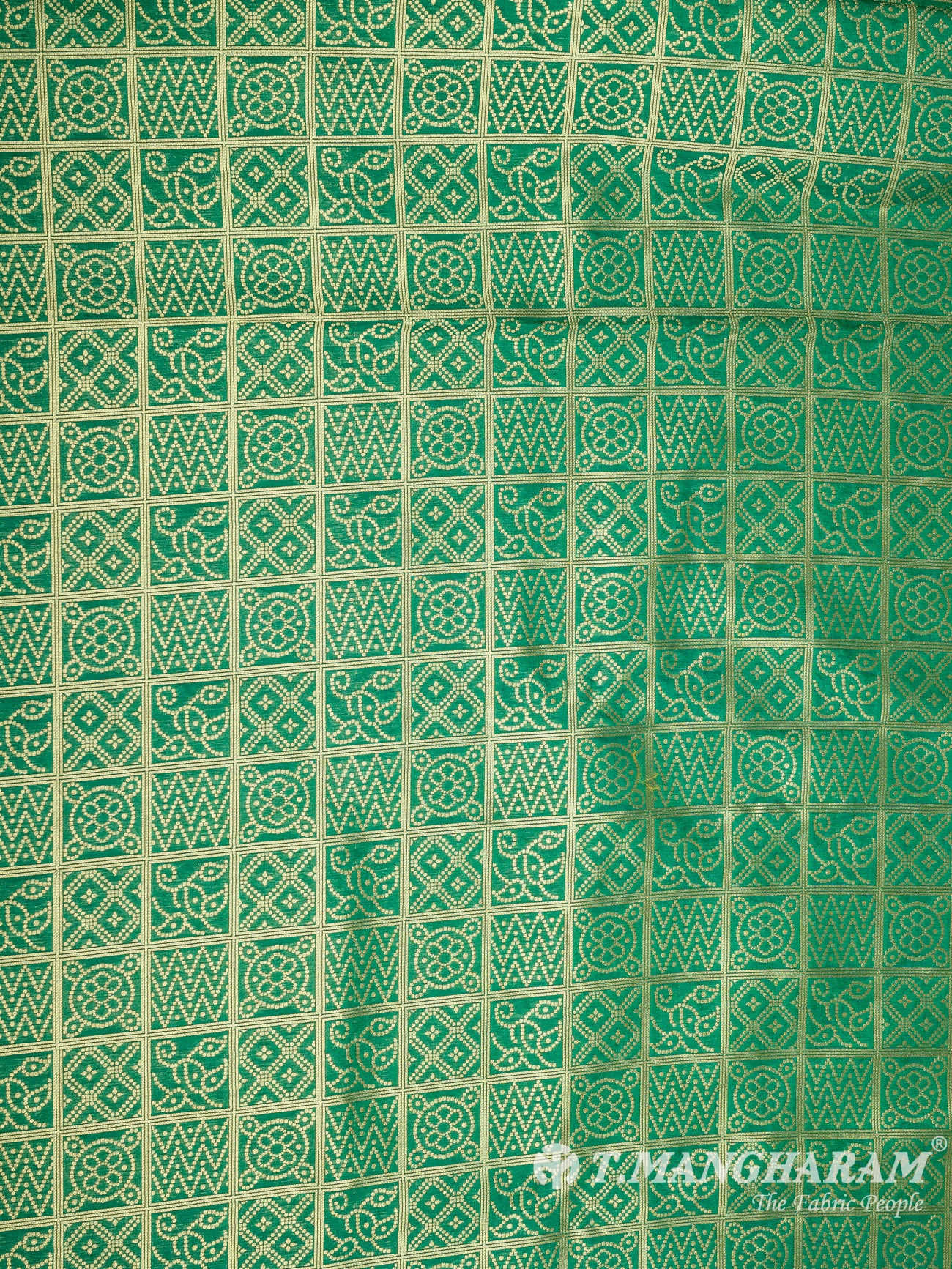 Green Banaras Fabric - EC9455 view-3