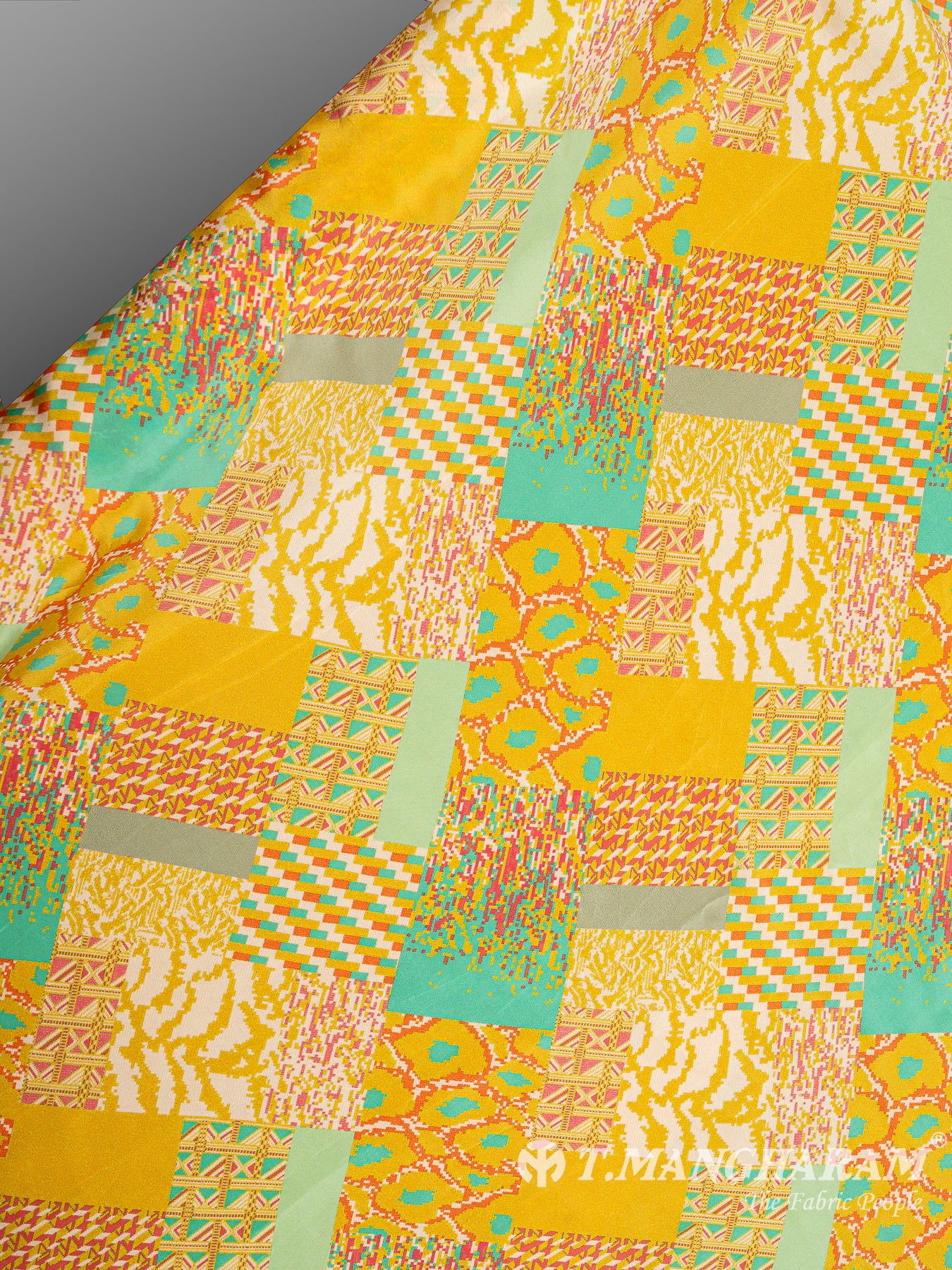 Yellow Crepe Fabric - EB5981 view-3