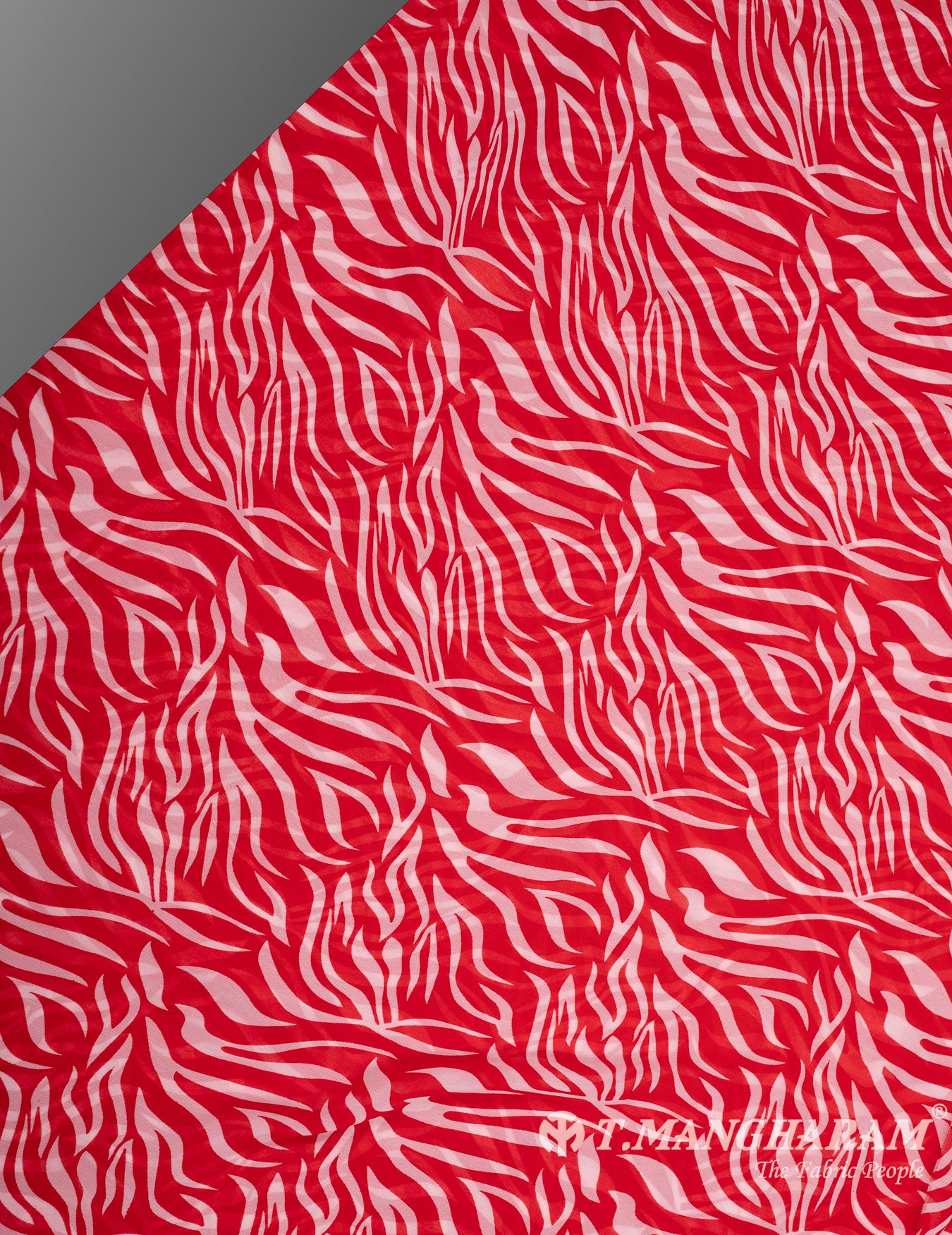Red Georgette Fabric - EB7098 view-2