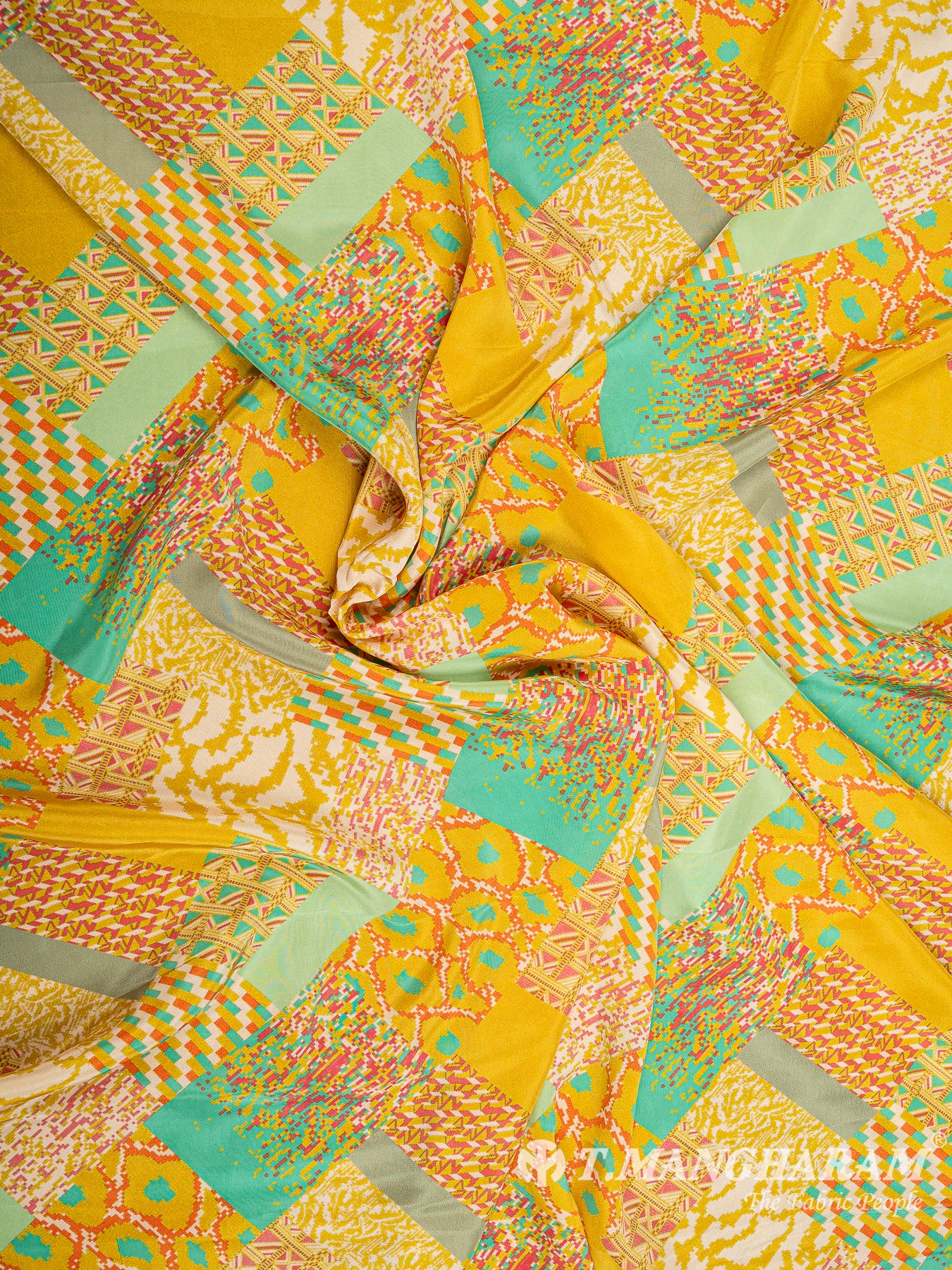 Yellow Crepe Fabric - EB5981 view-4