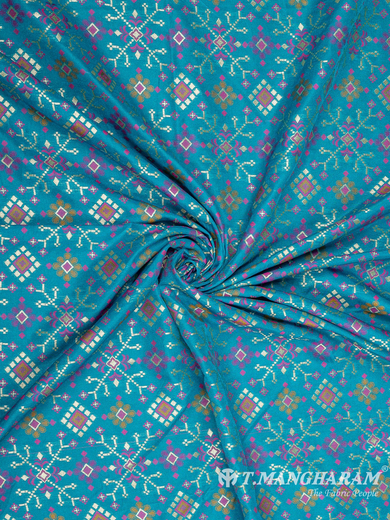 Blue Banaras Fabric - EB6582 view-1