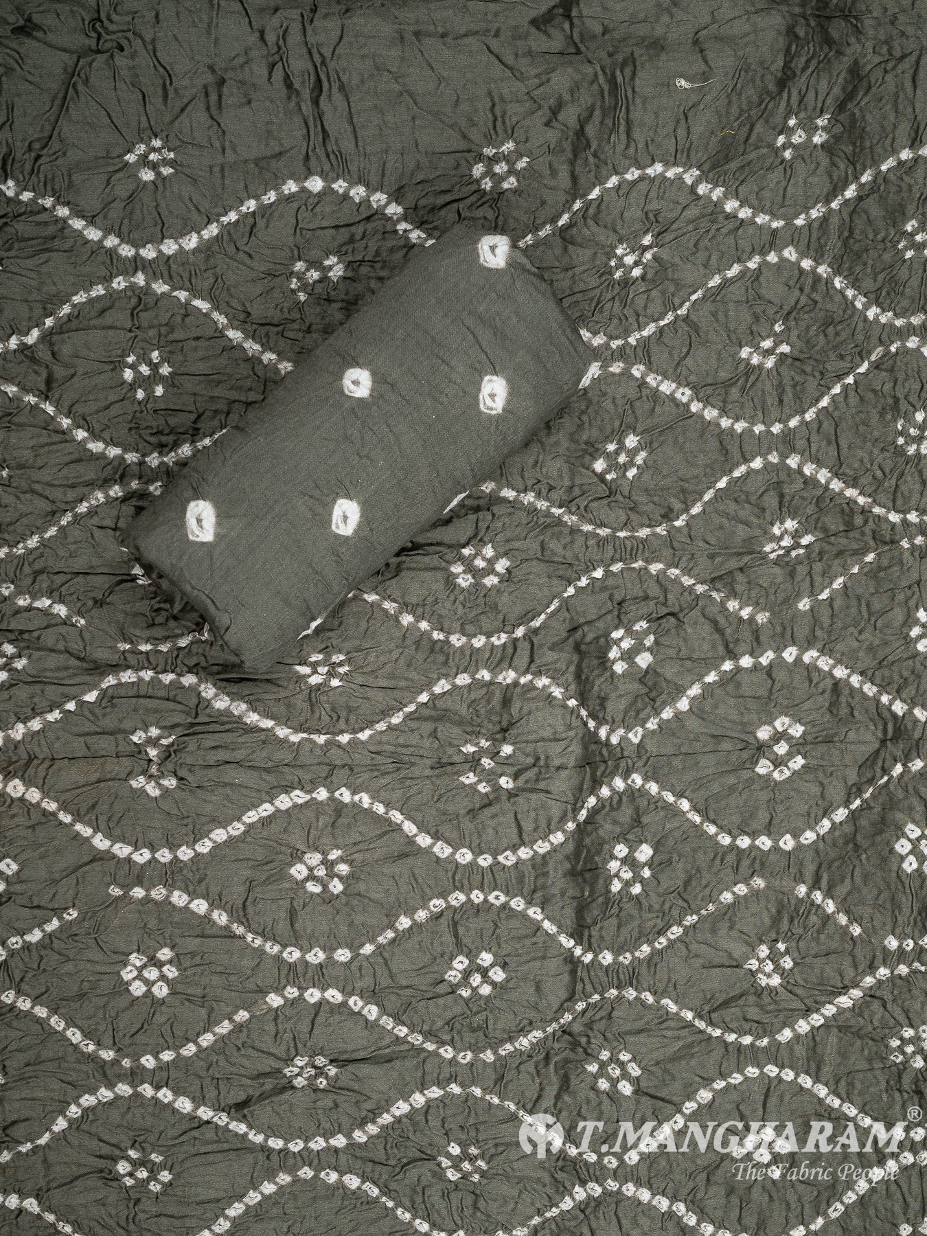 Grey Cotton Chudidhar Fabric Set - EG1798 view-2