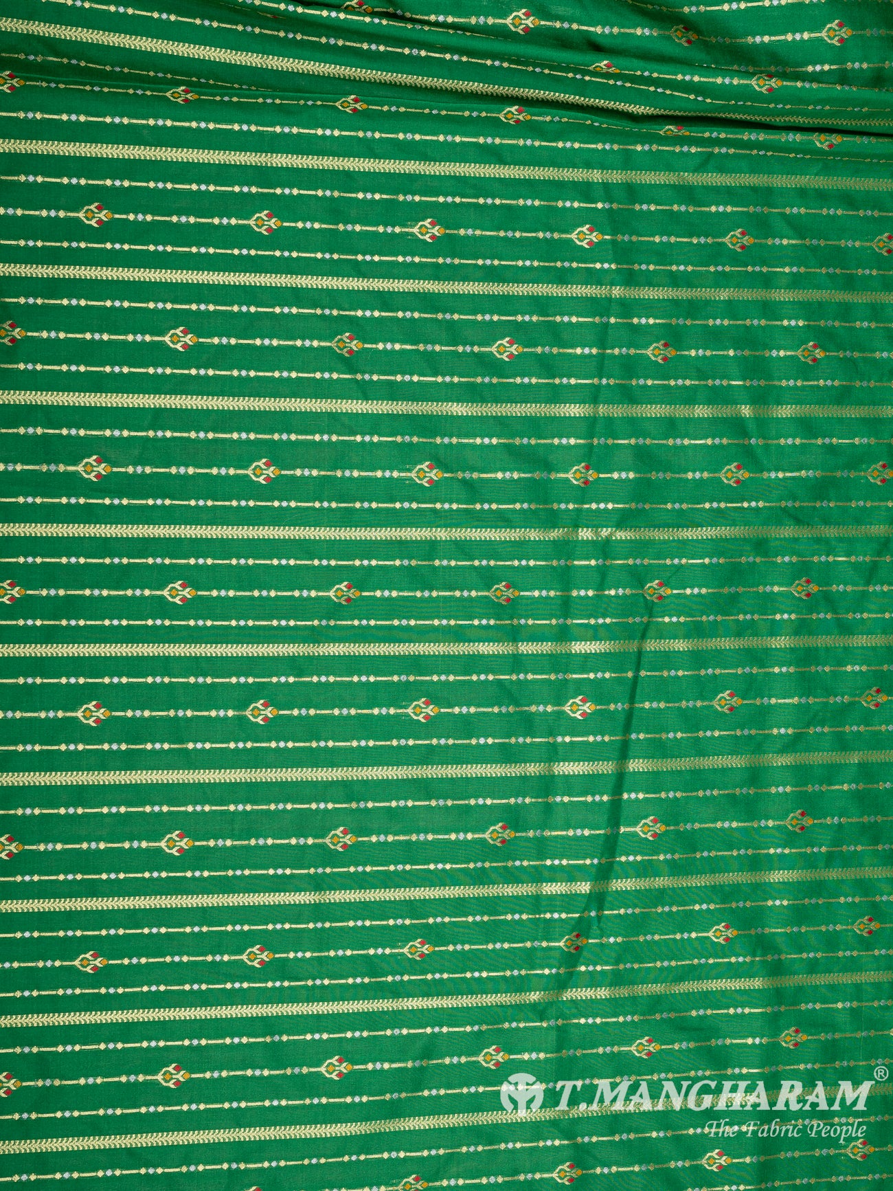 Green Banaras Fabric - EC9480 view-3