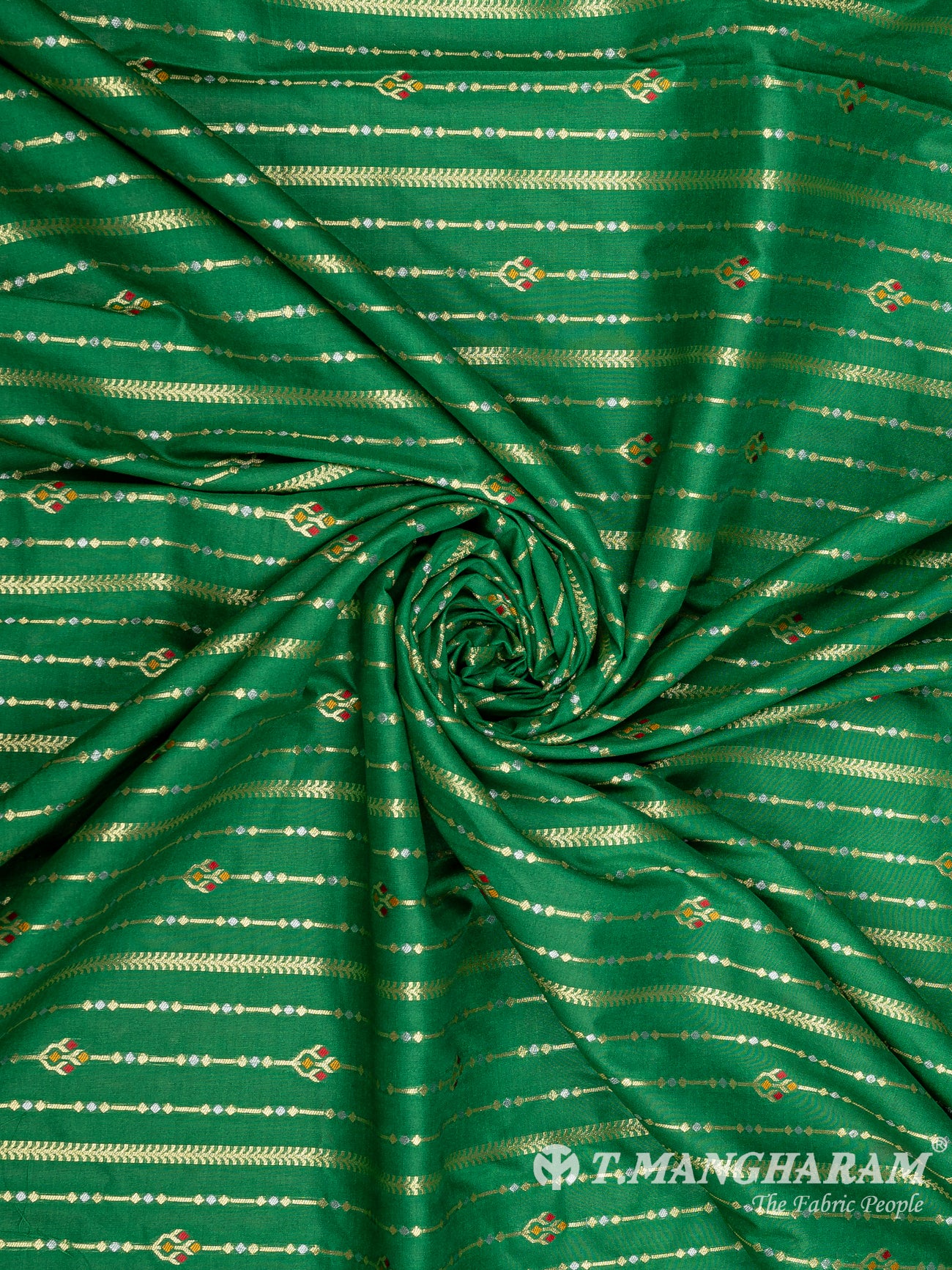 Green Banaras Fabric - EC9480 view-1