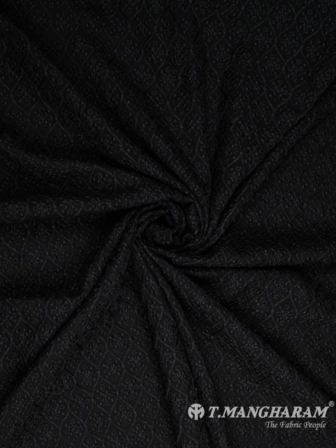 Black Georgette Fabric - EB7379 view-1