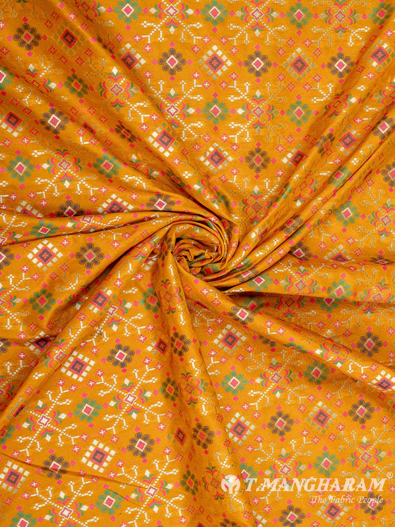 Yellow Banaras Fabric - EB6591 view-1