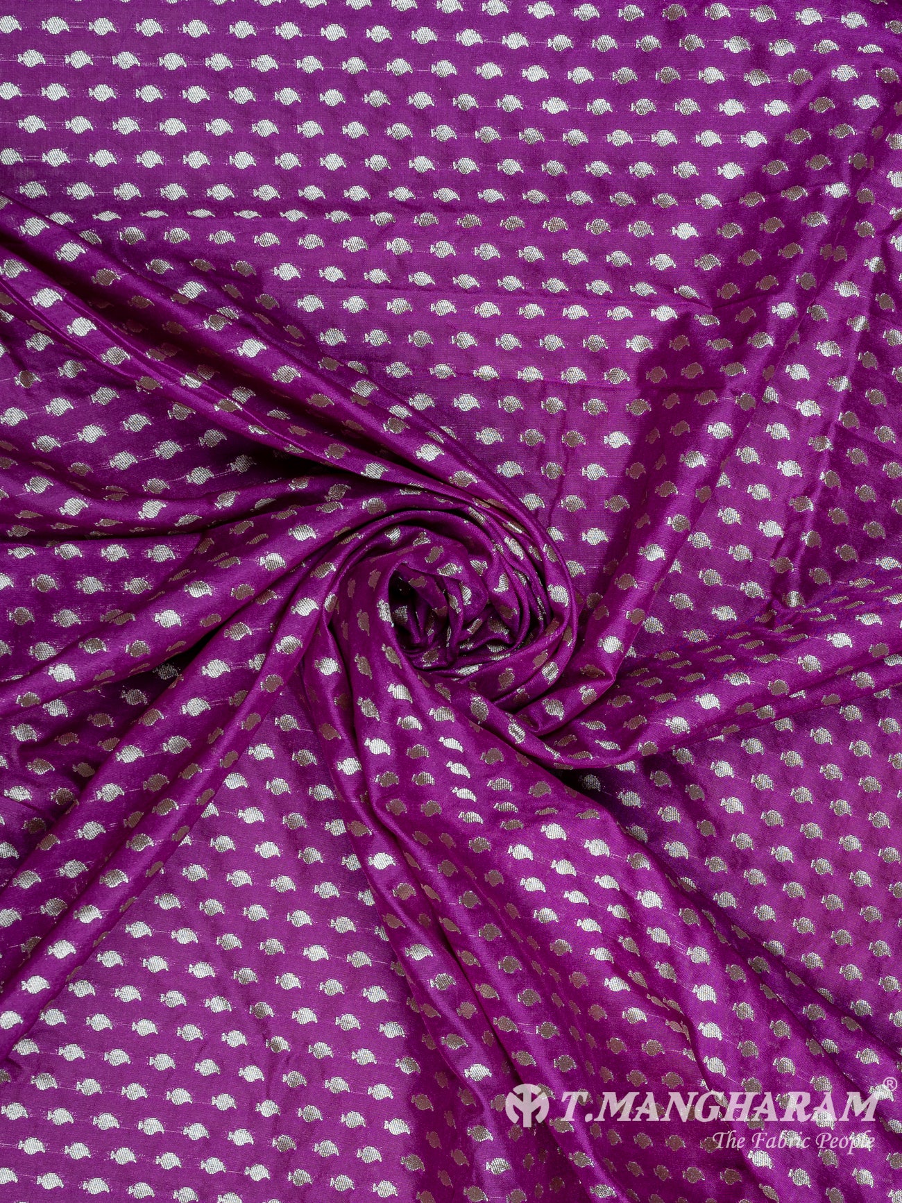 Purple Banaras Fabric - EC9528 view-1