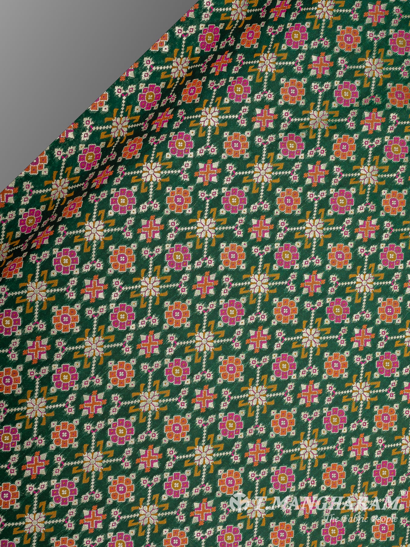 Green Banaras Fabric - EB6585 view-2