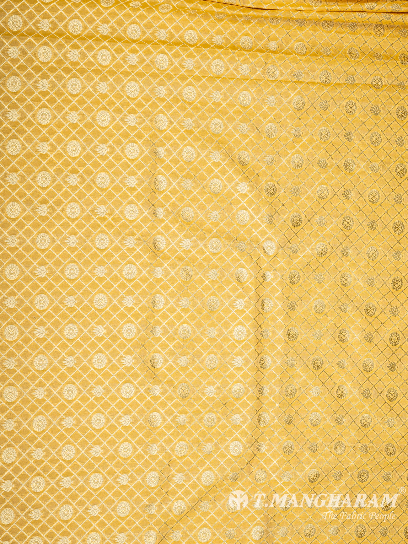 Yellow Banaras Fabric - EC9463 view-3