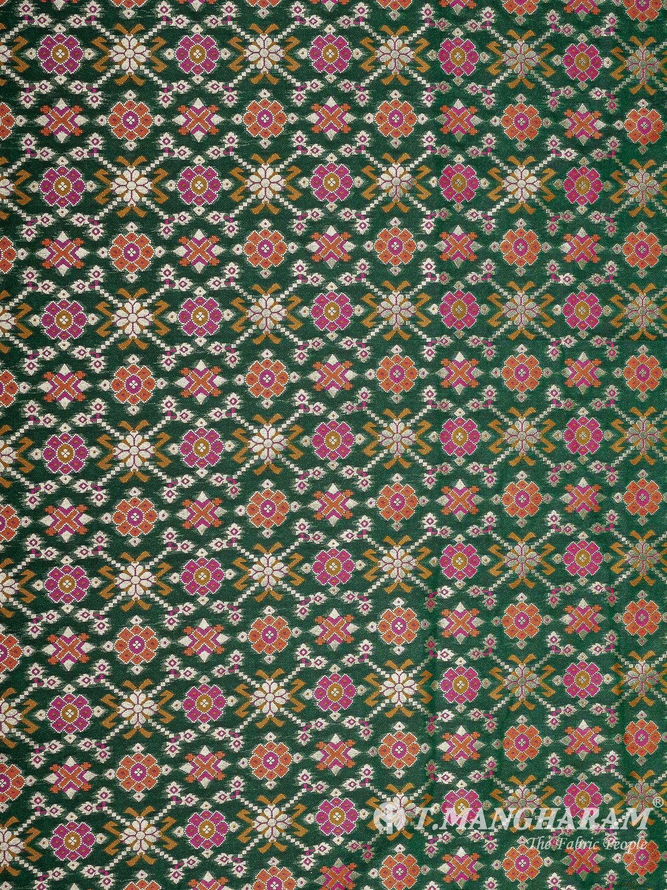 Green Banaras Fabric - EB6585 view-4