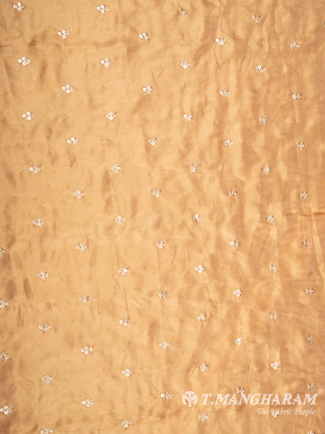 Brown Semi Banaras Fabric - EB6511 view-3