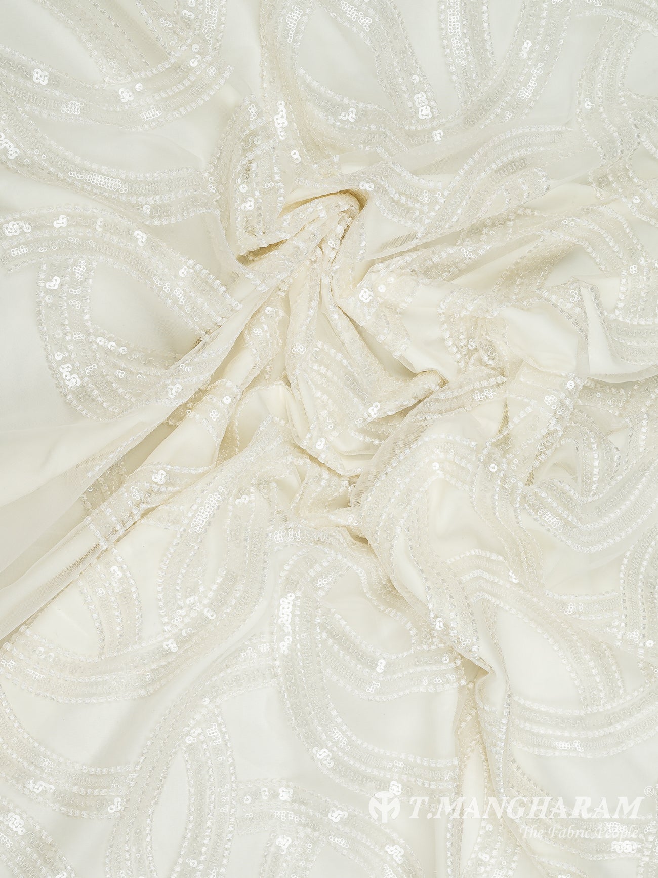 White Net Embroidery Fabric - EA2777 view-4