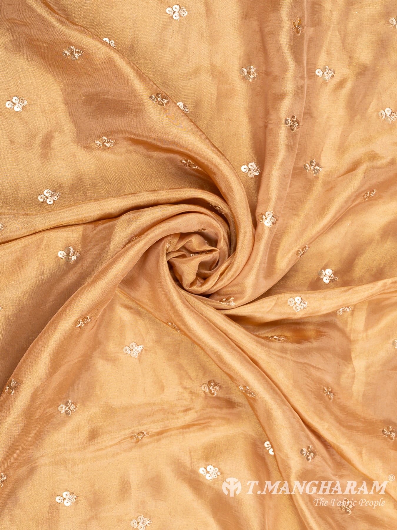 Brown Semi Banaras Fabric - EB6511 view-1