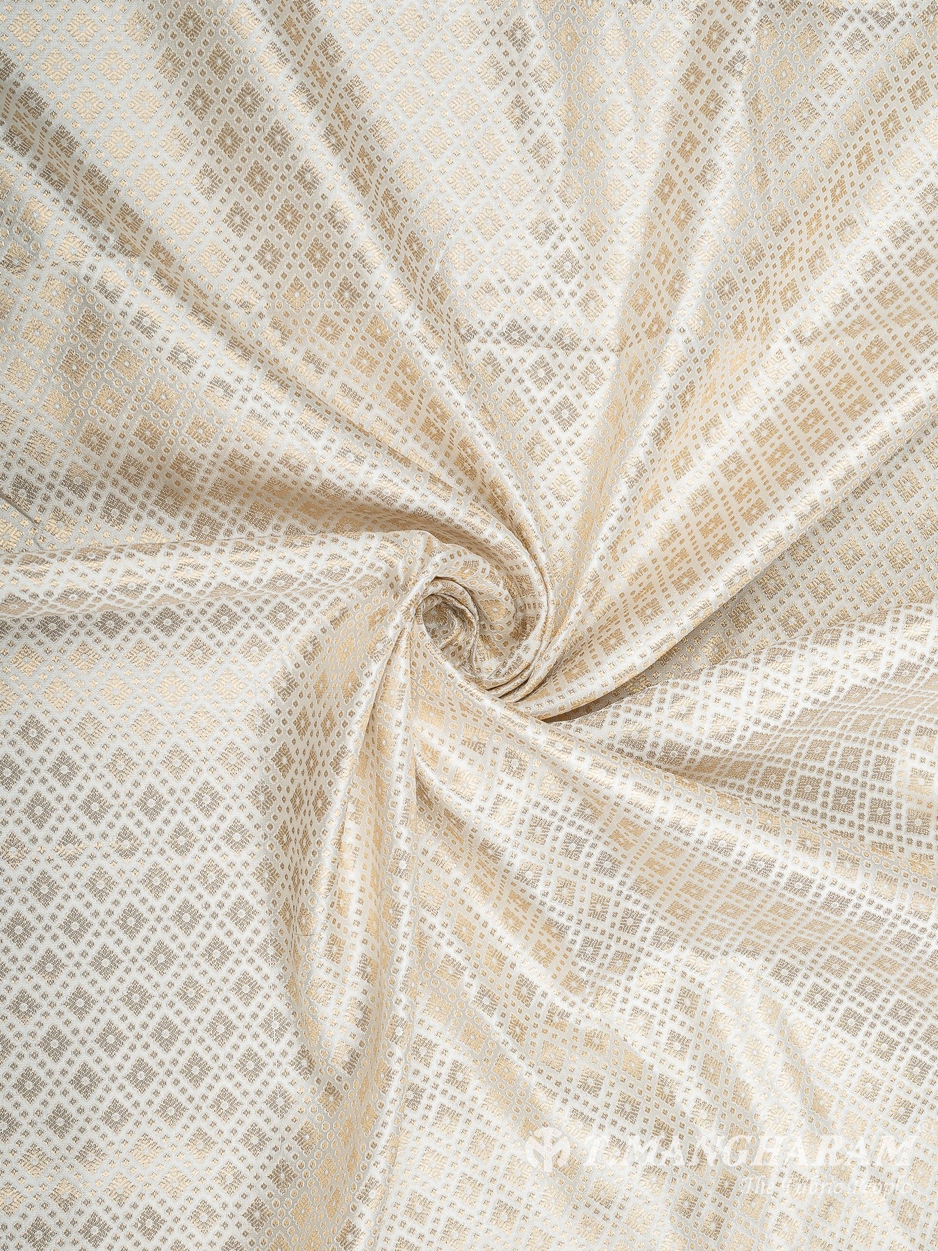 Cream Semi Banaras Fabric - EB6718 view-1