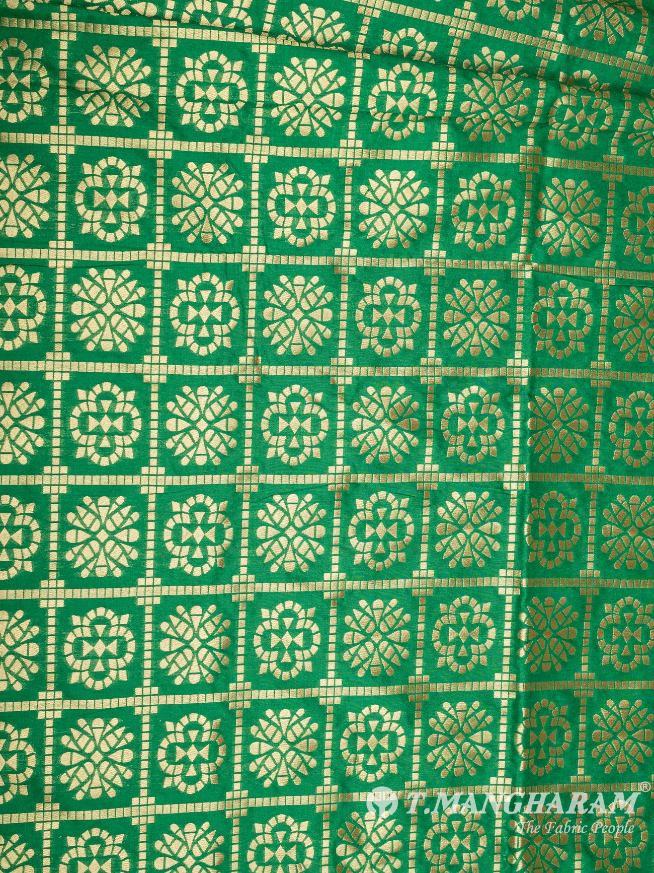 Green Banaras Fabric - EC9459 view-3