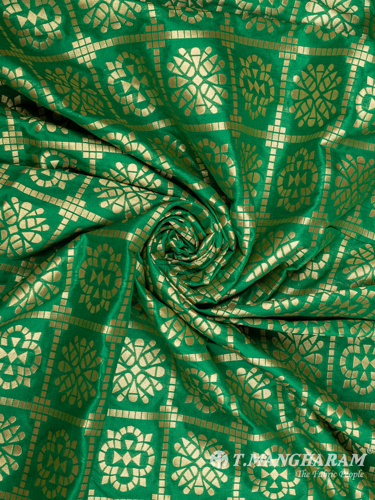 Green Banaras Fabric - EC9459 view-1