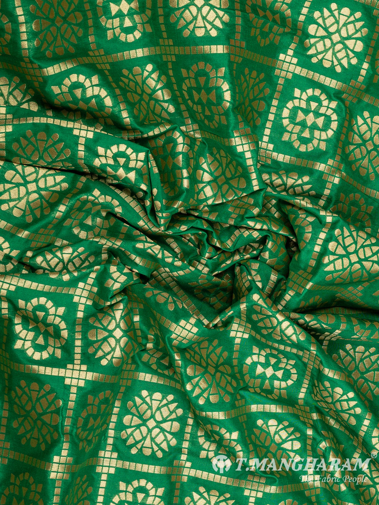 Green Banaras Fabric - EC9459 view-4