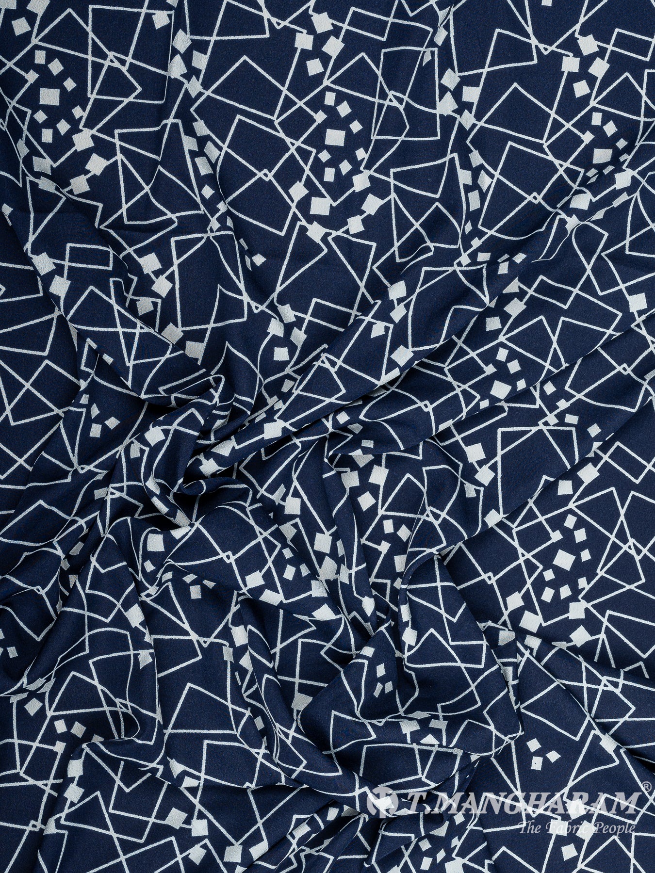 Blue Crepe Fabric - EC10887