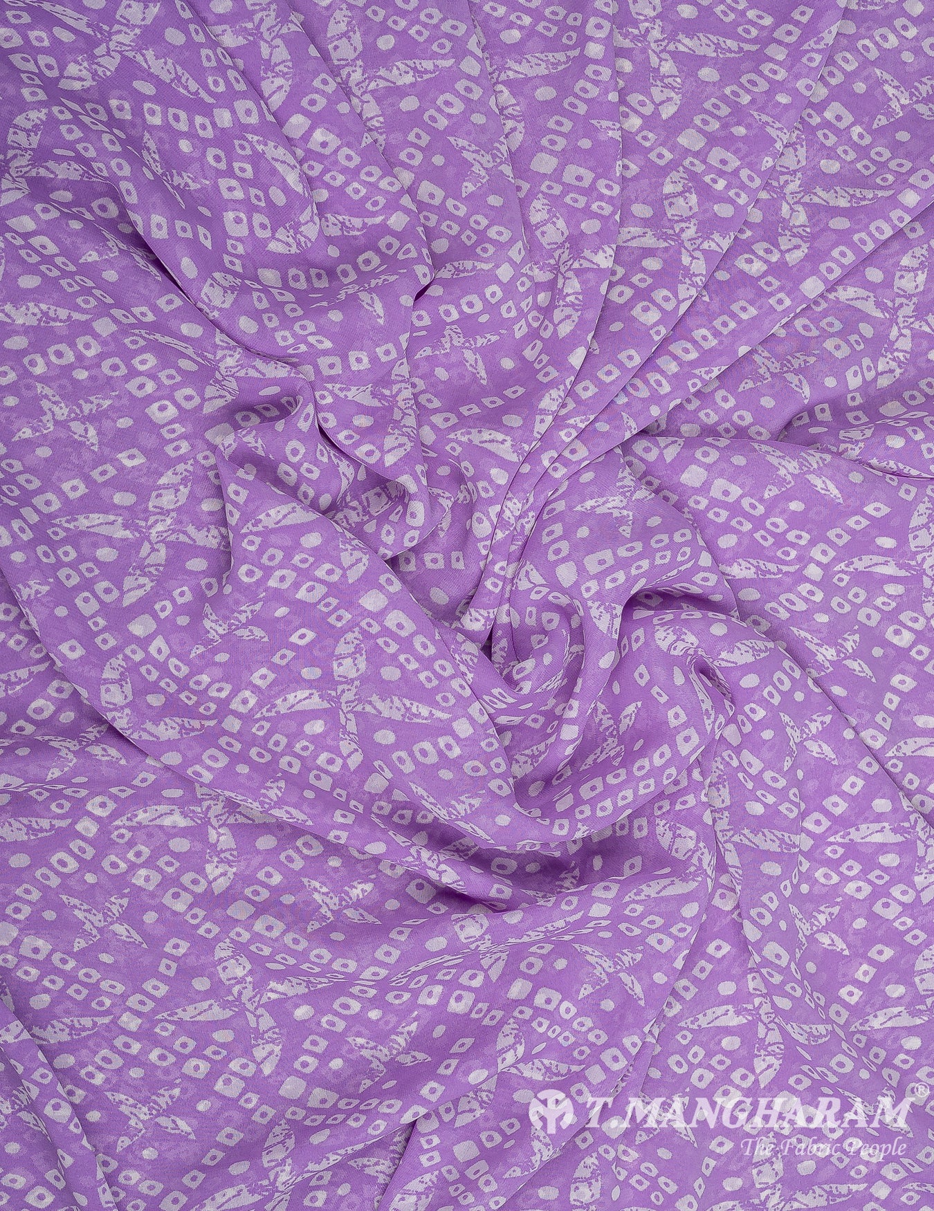 Purple Georgette Fabric - EB7079 view-4