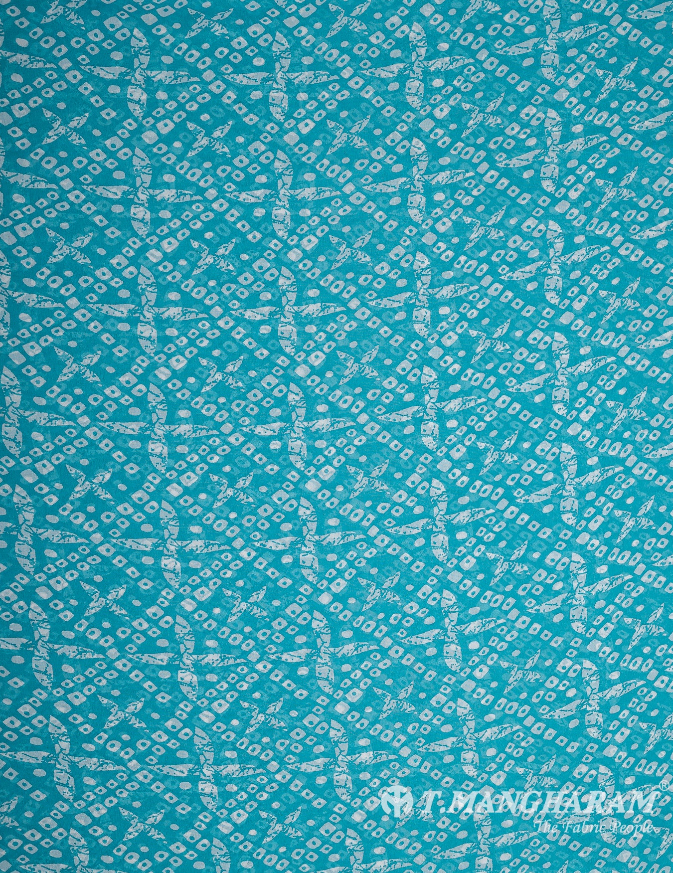 Blue Georgette Fabric - EB7092 view-3