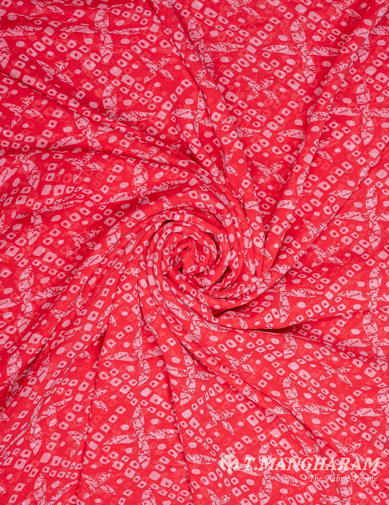 Red Georgette Fabric - EB7088 view-1
