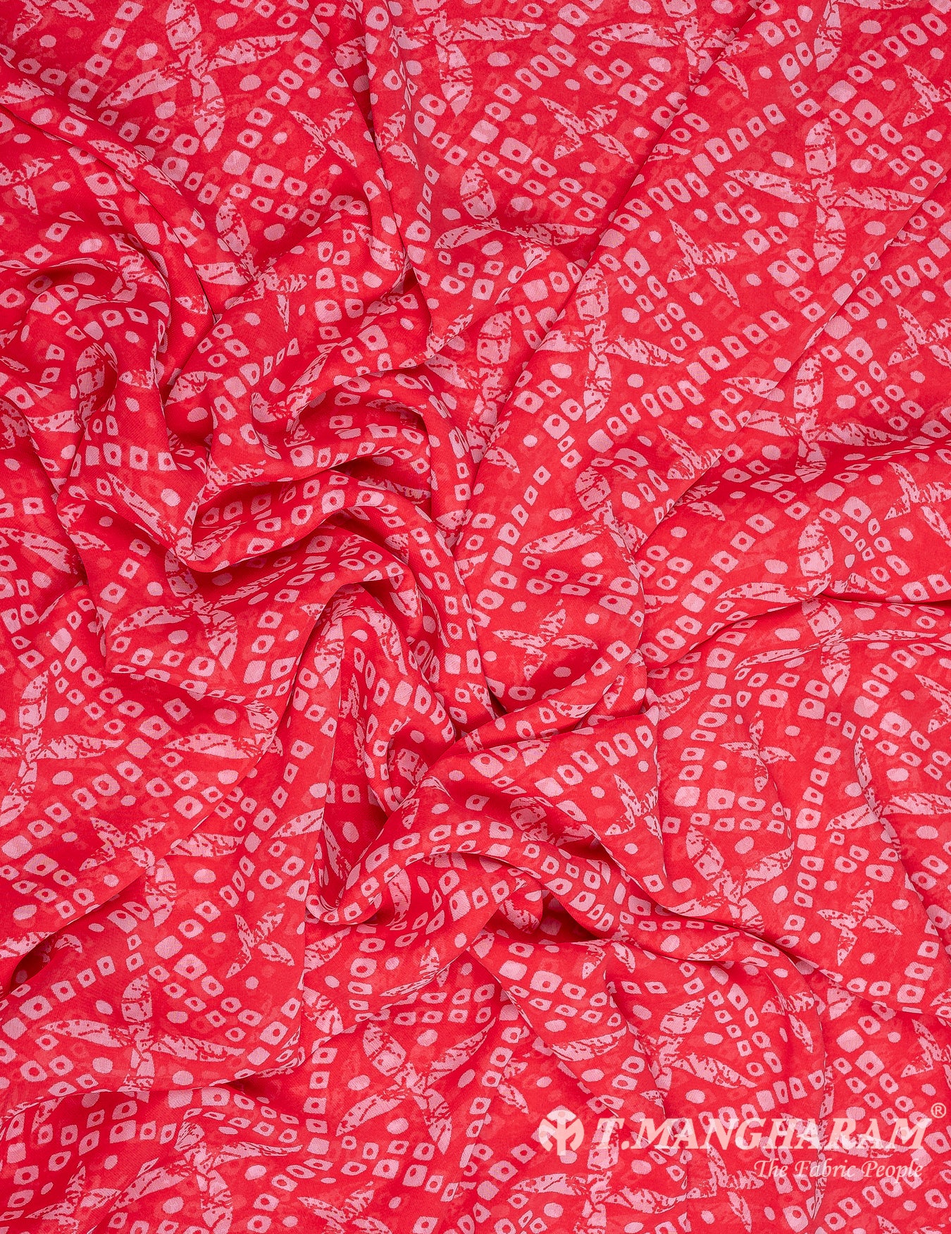 Red Georgette Fabric - EB7088 view-4