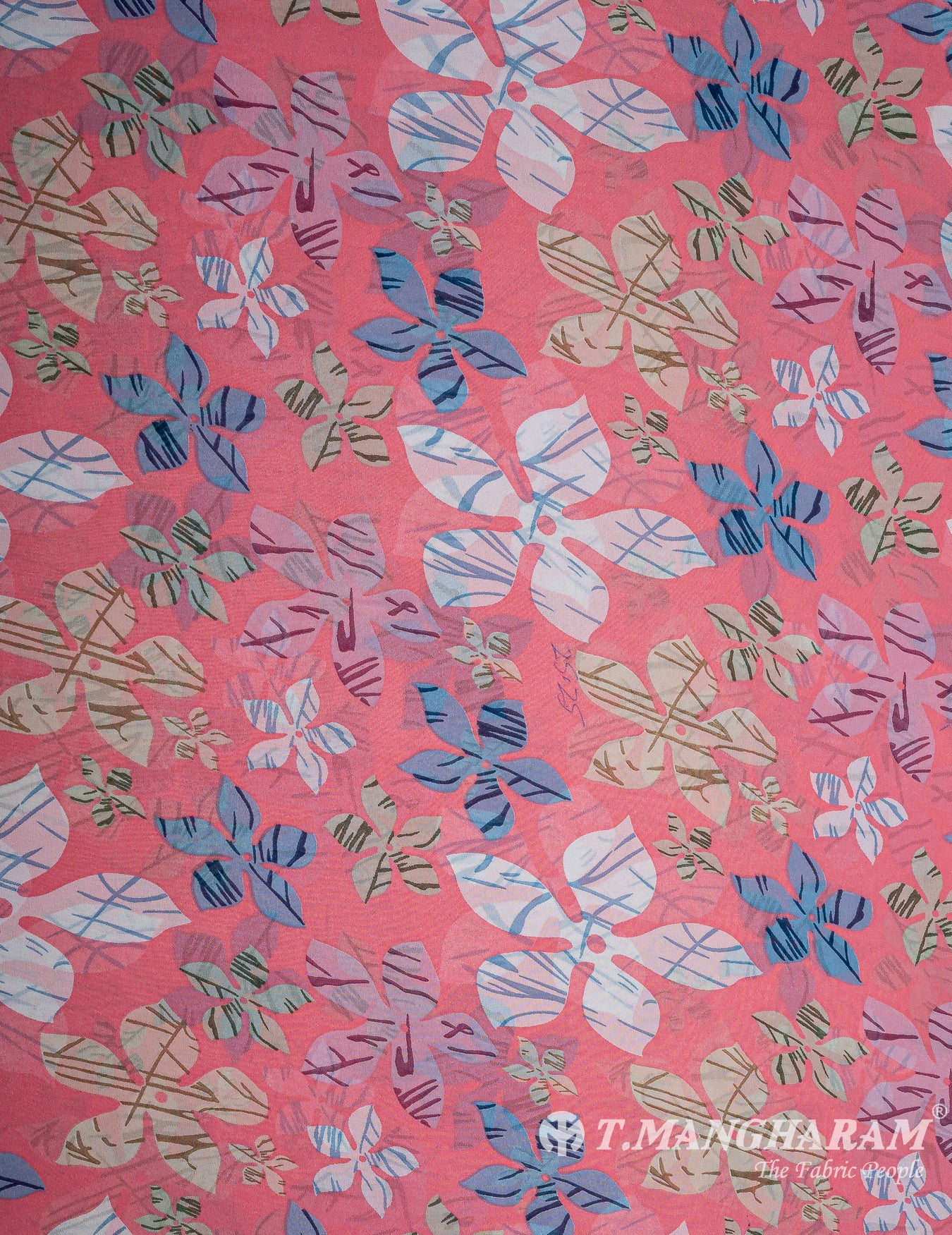 Pink Georgette Fabric - EB7087 view-3