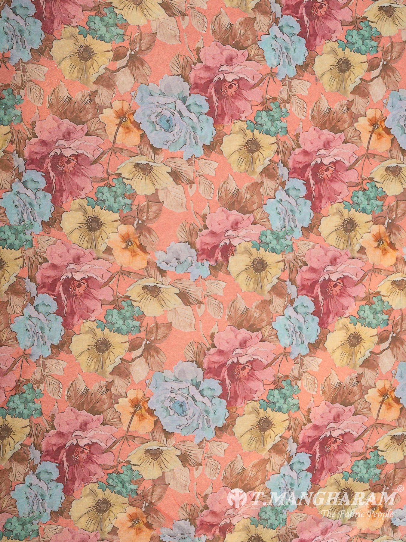 Peach Georgette Fabric - EB6308