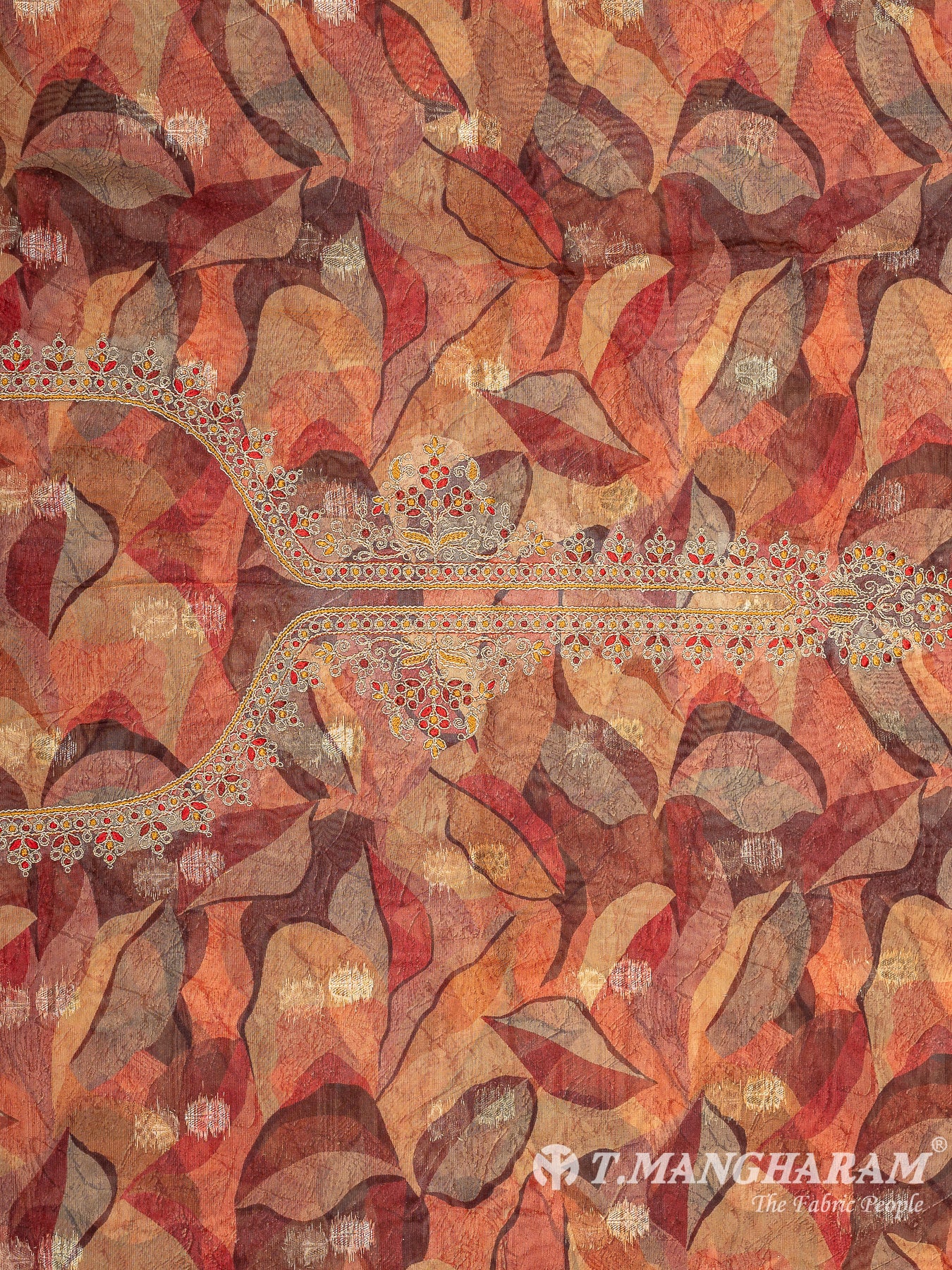 Multicolor Organza Tissue Chudidhar Fabric Set - EG1830 view-2