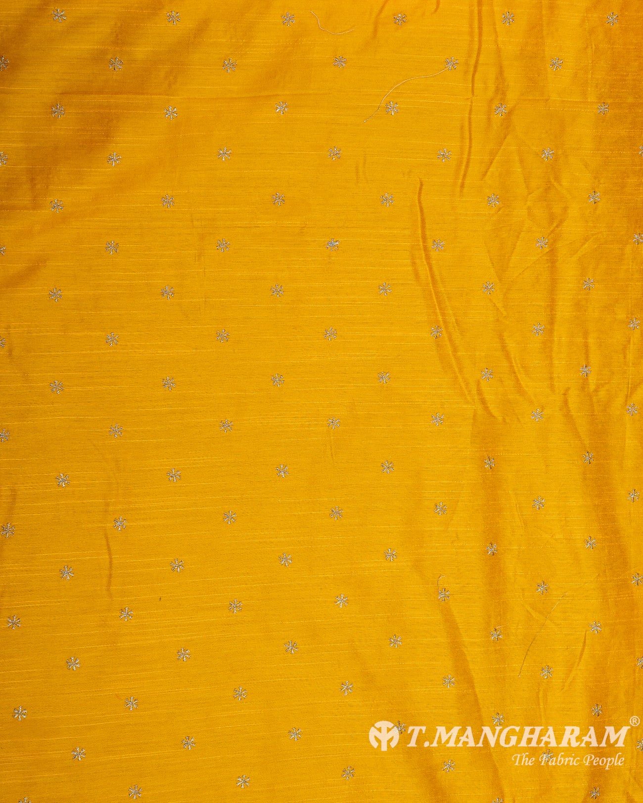 Yellow Semi Banaras Fabric - EC9392 view-3