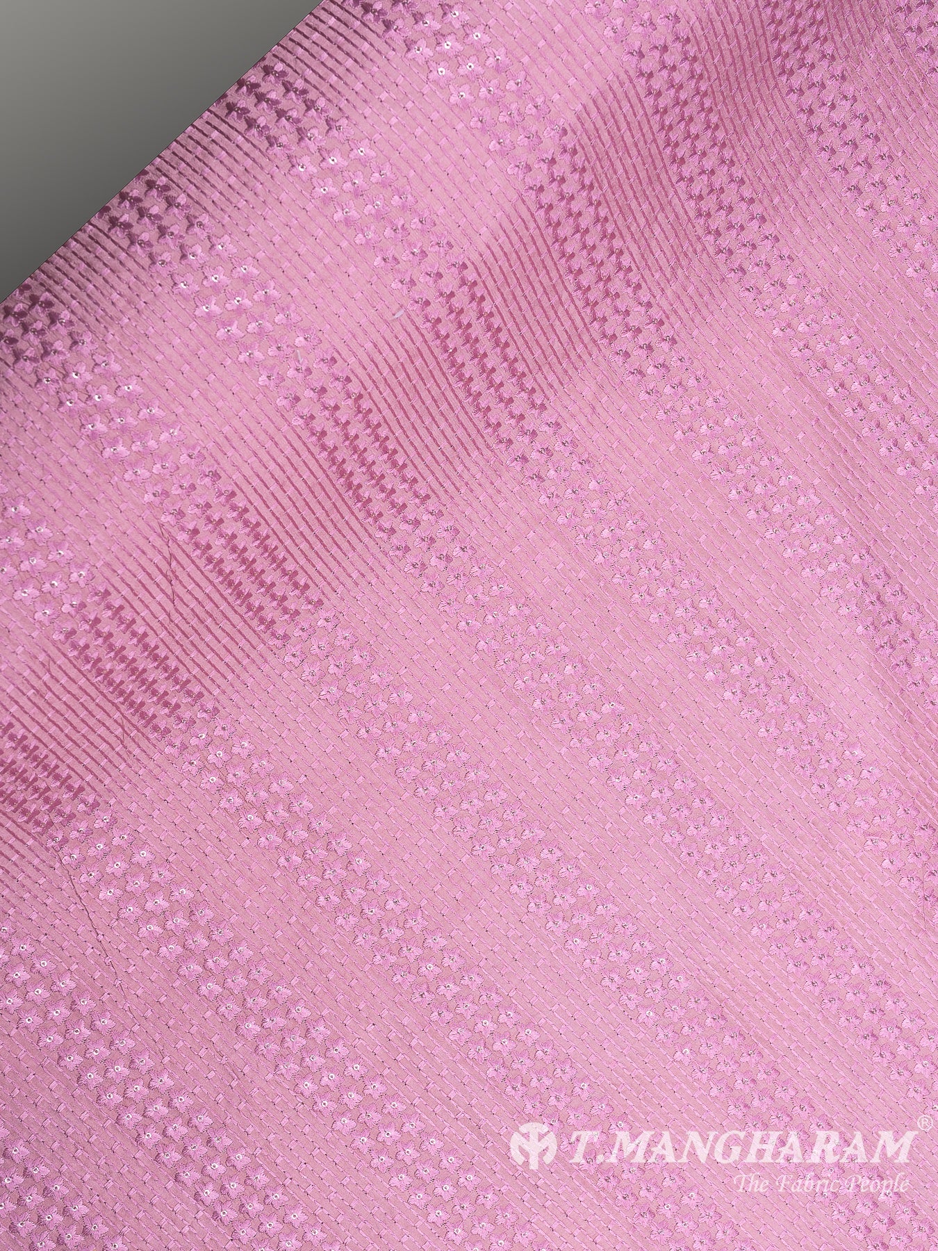 Pink Raw Silk Fabric - EC7967 view-2