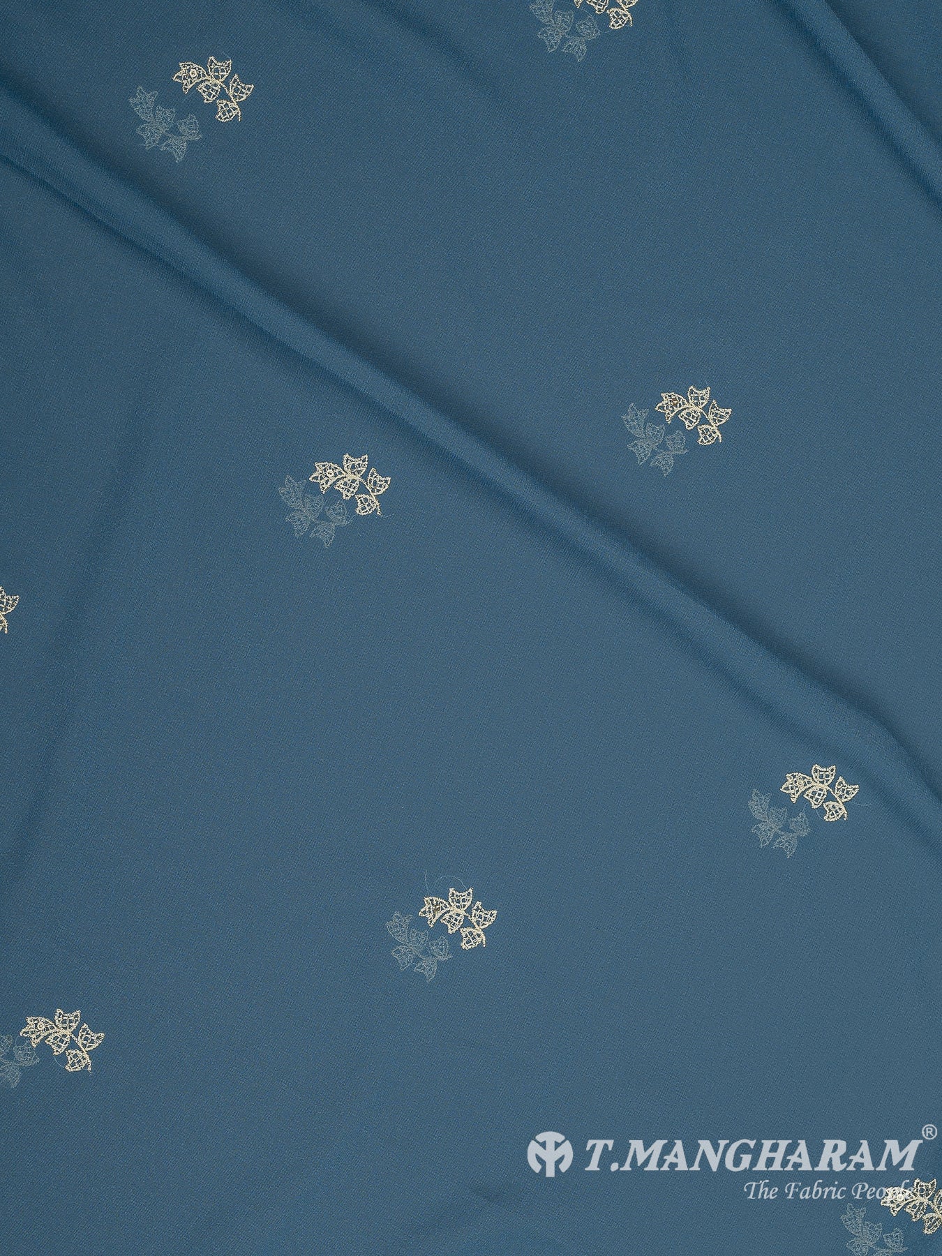 Blue Georgette Chudidhar Fabric Set - EF1517 view-3