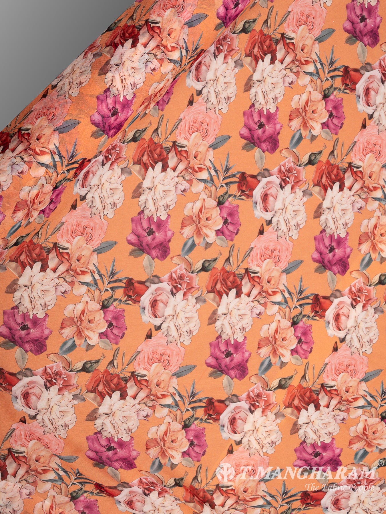 Peach Georgette Fabric - EB6304 view-2
