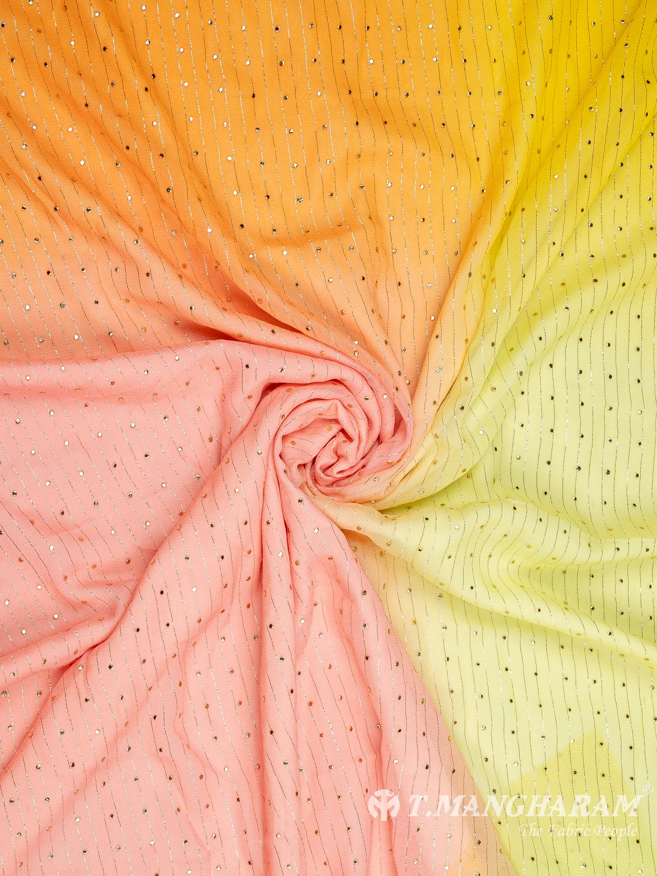 Multicolor Lurex Chiffon Fabric - EA2712 view-1