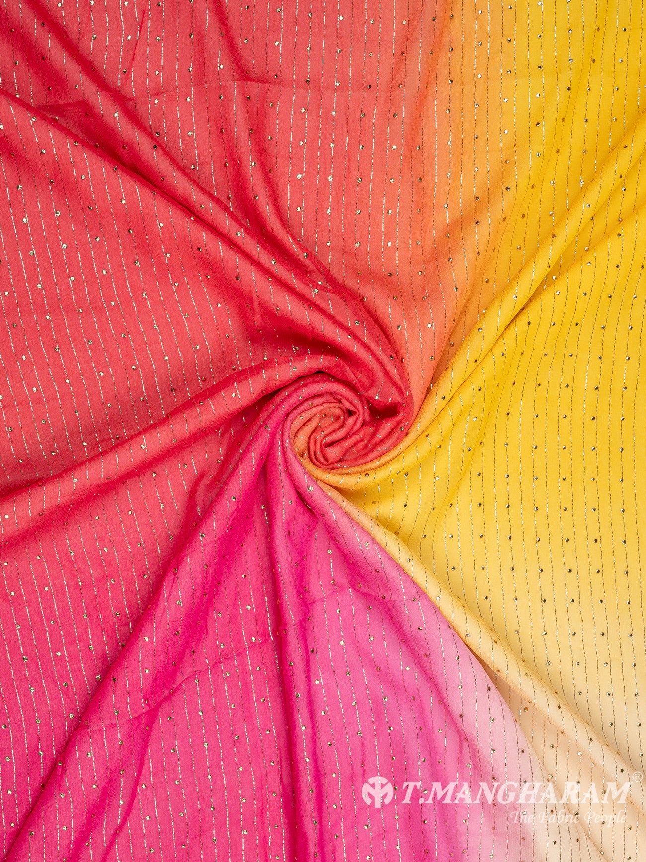 Multicolor Lurex Chiffon Fabric - EA2711 view-1