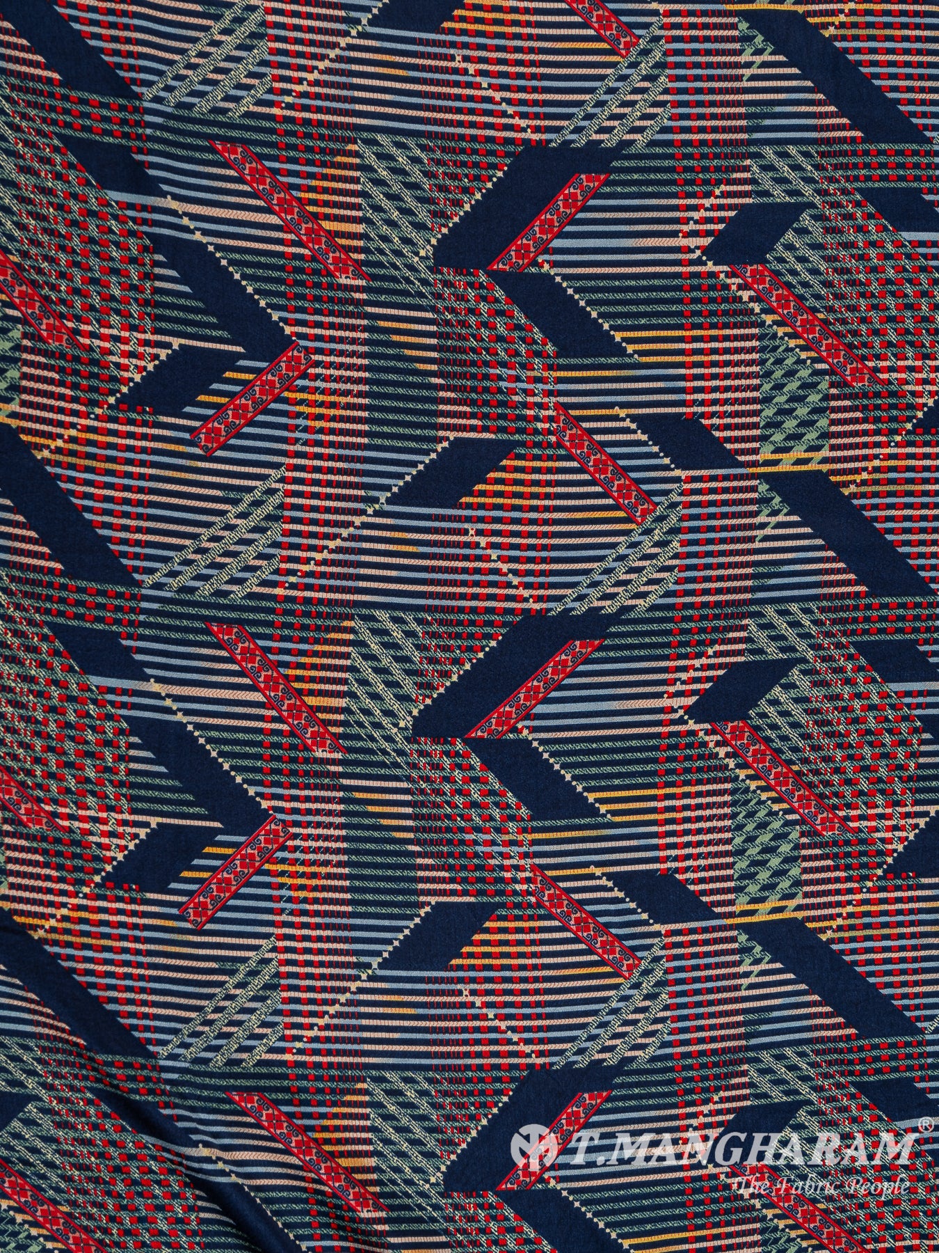 Multicolor Satin Fabric - EB5857 view-3